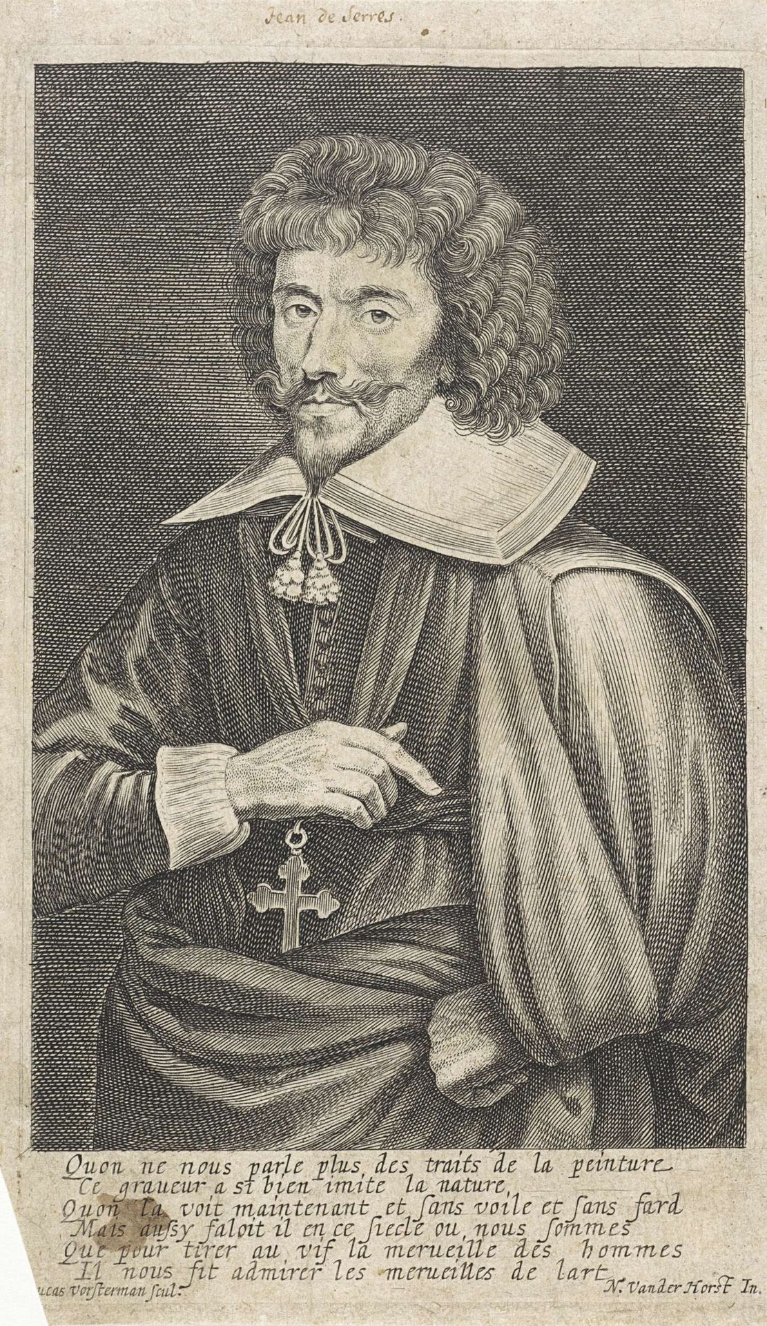 Portret van Jean Puget de La Serre by Lucas Vorsterman I