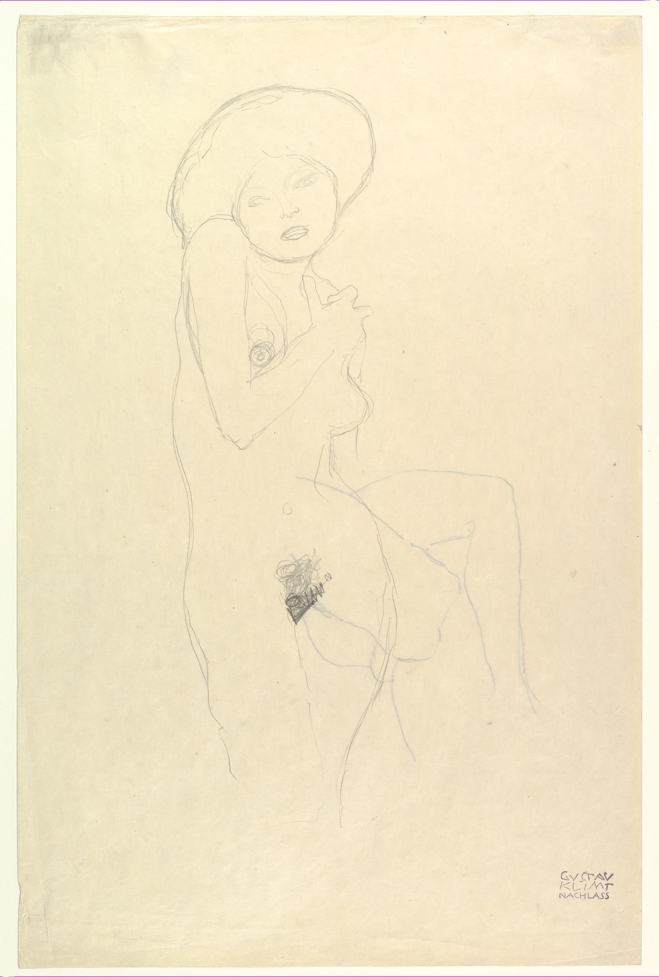 Standing Nude by Gustav Klimt