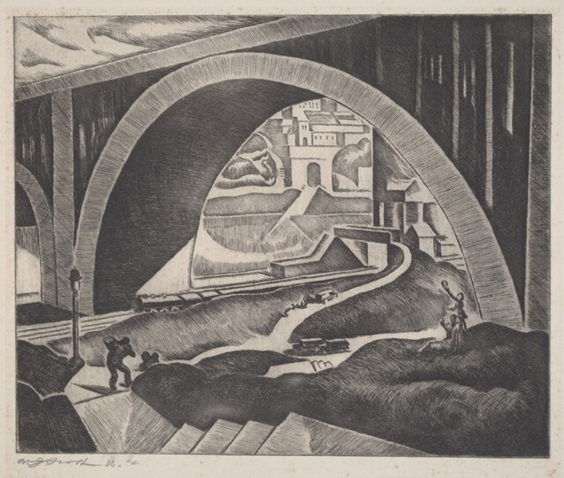 High Level Bridge Over Harlem by William J. Scott