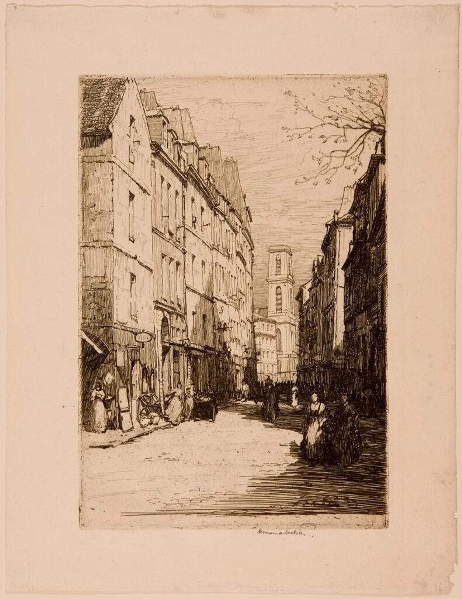 La rue San Jacques, Paris by Herman Armour Webster