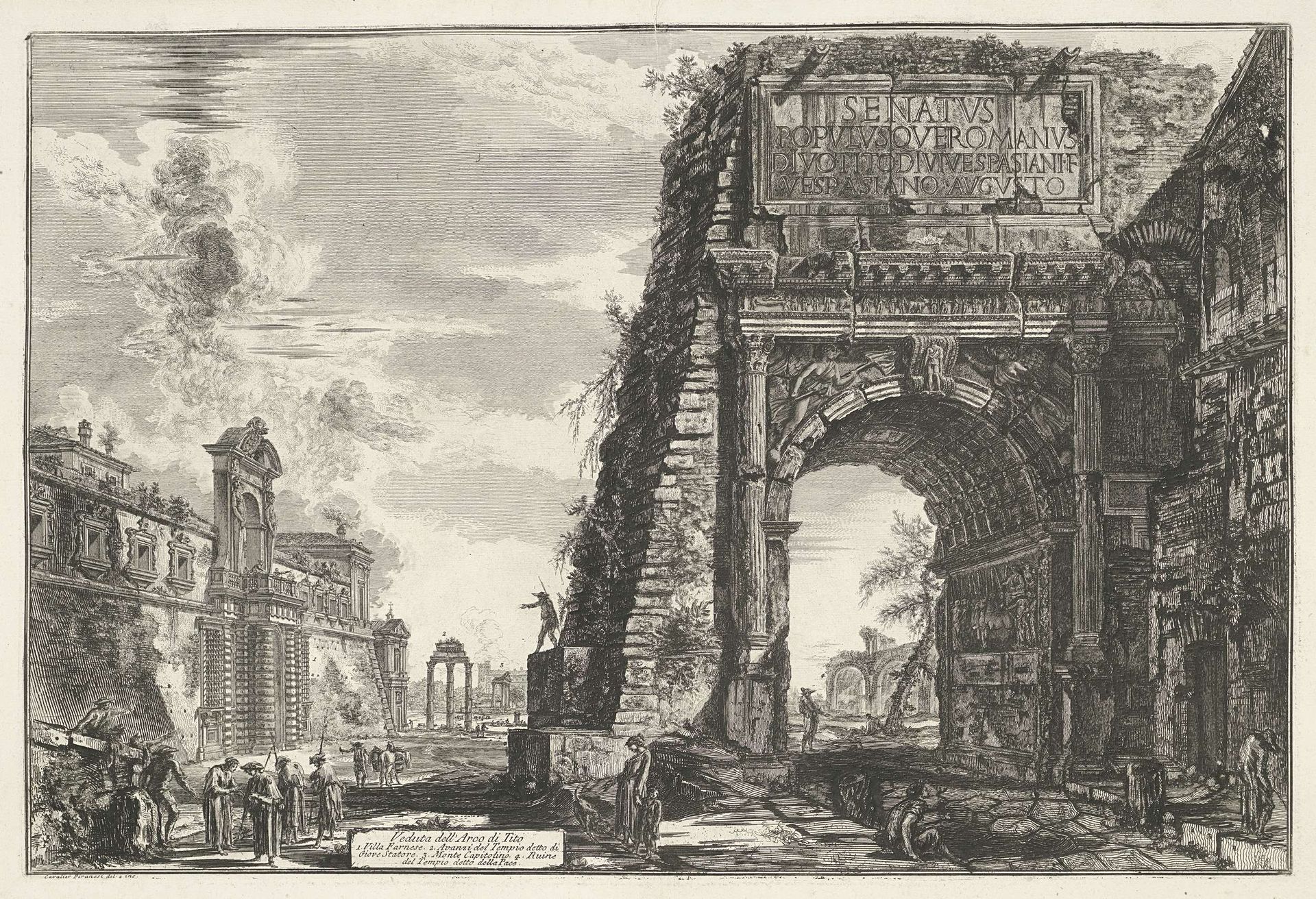 Boog van Titus te Rome by Giovanni Battista Piranesi