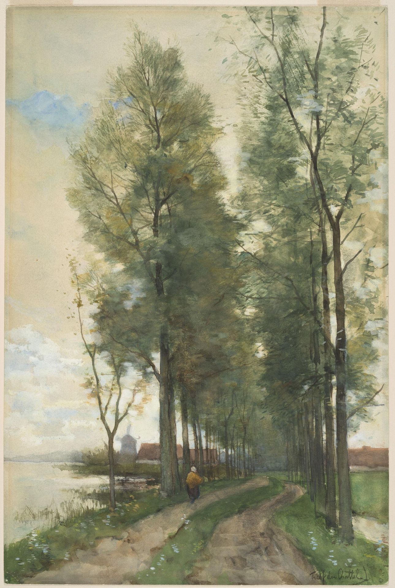 A Road in Holland by Fredericus Jacobus van Rossum du Chattel