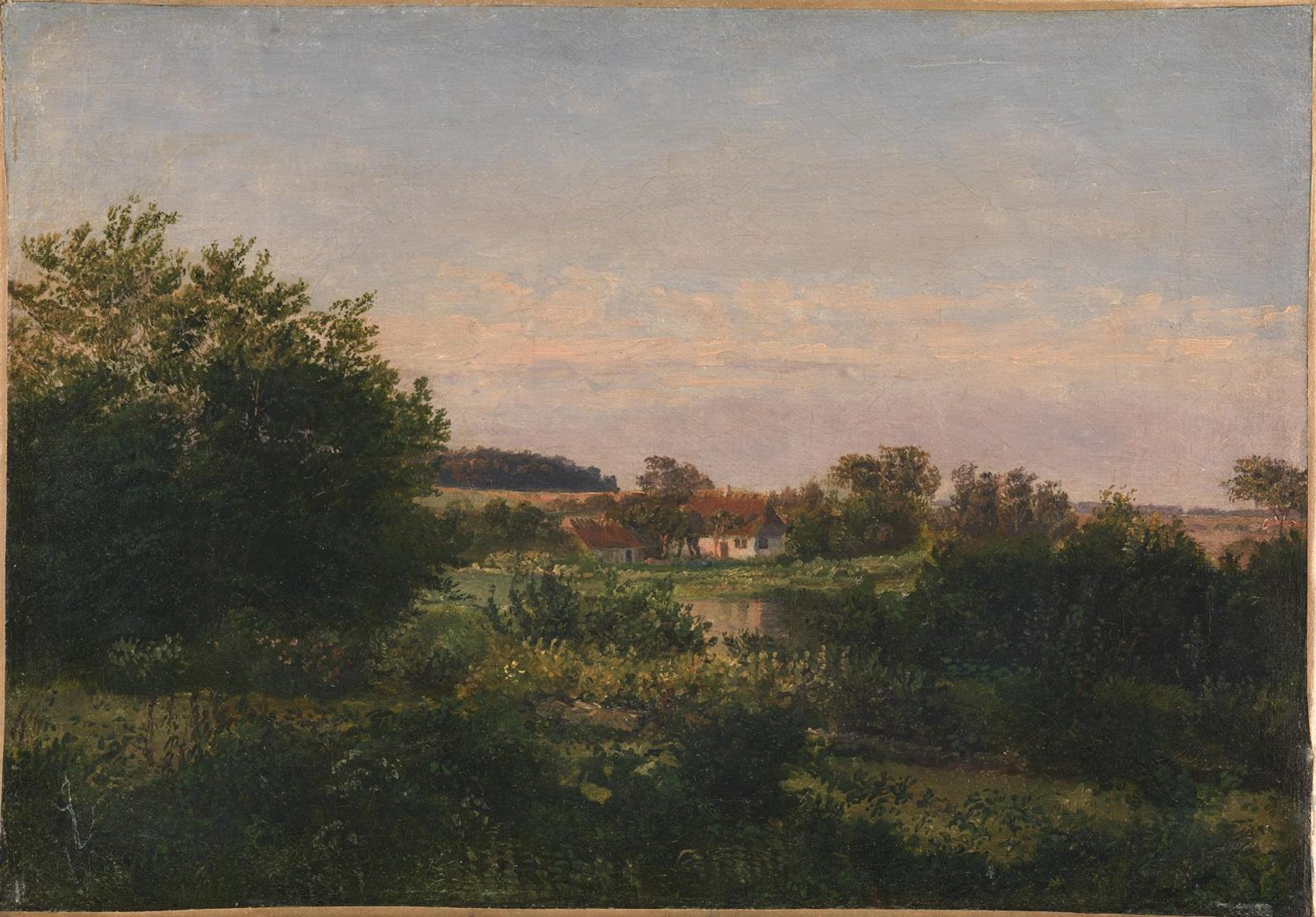 Landscape with a Cottage beside a Pond by Dankvart Dreyer