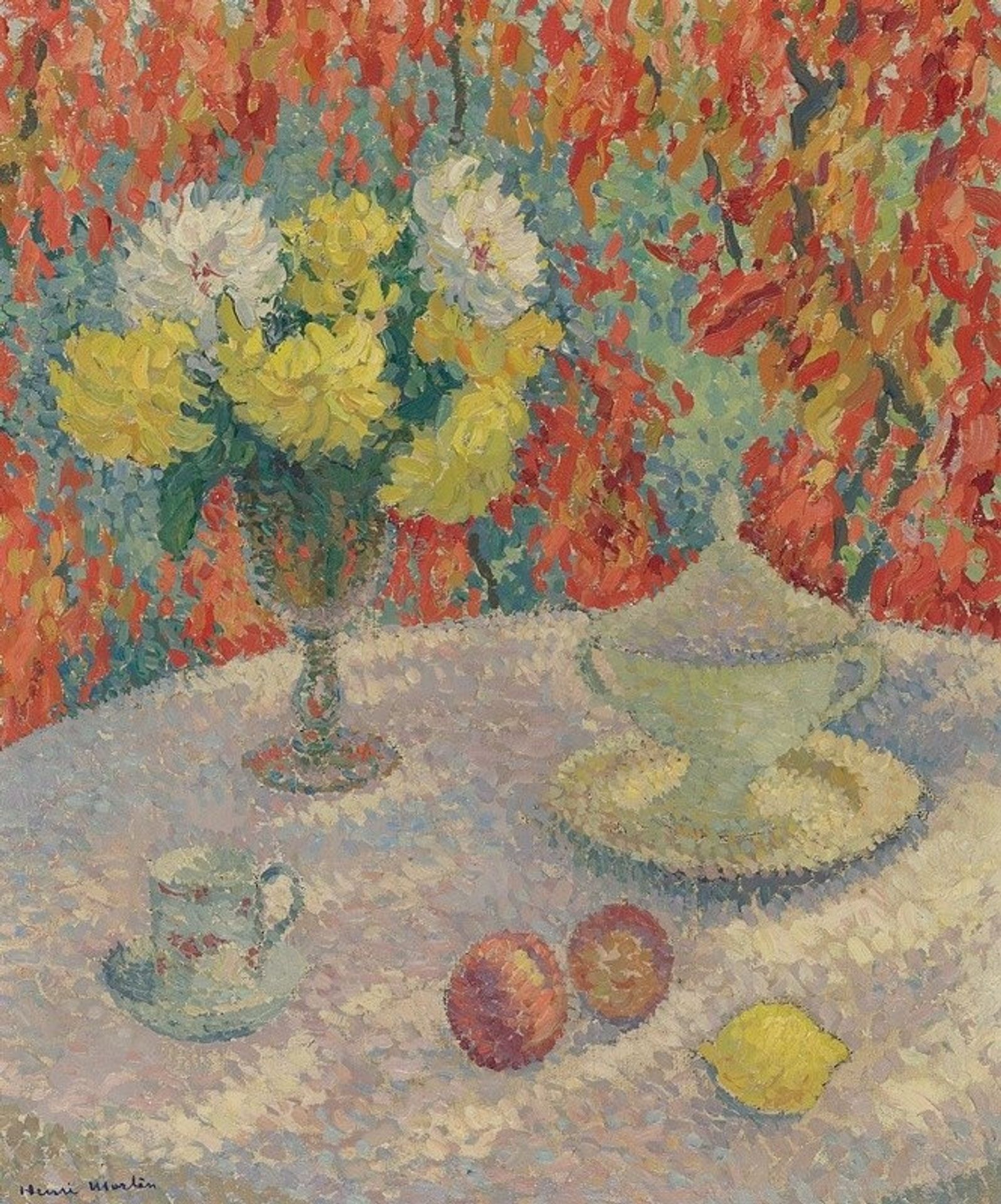 Dahlias Au Soleil by Henri Martin