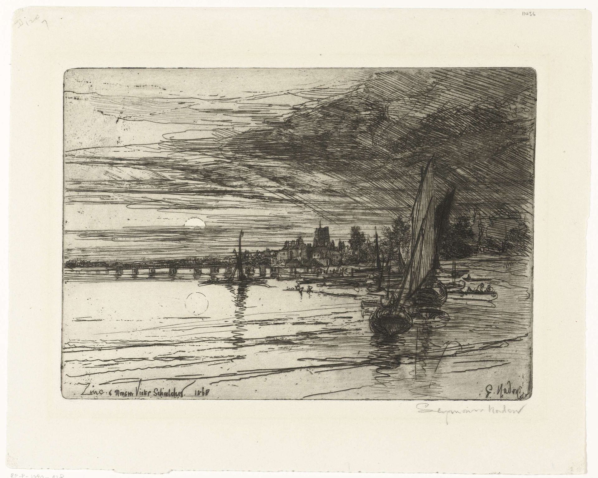 Brug over de Theems by Sir Francis Seymour Haden