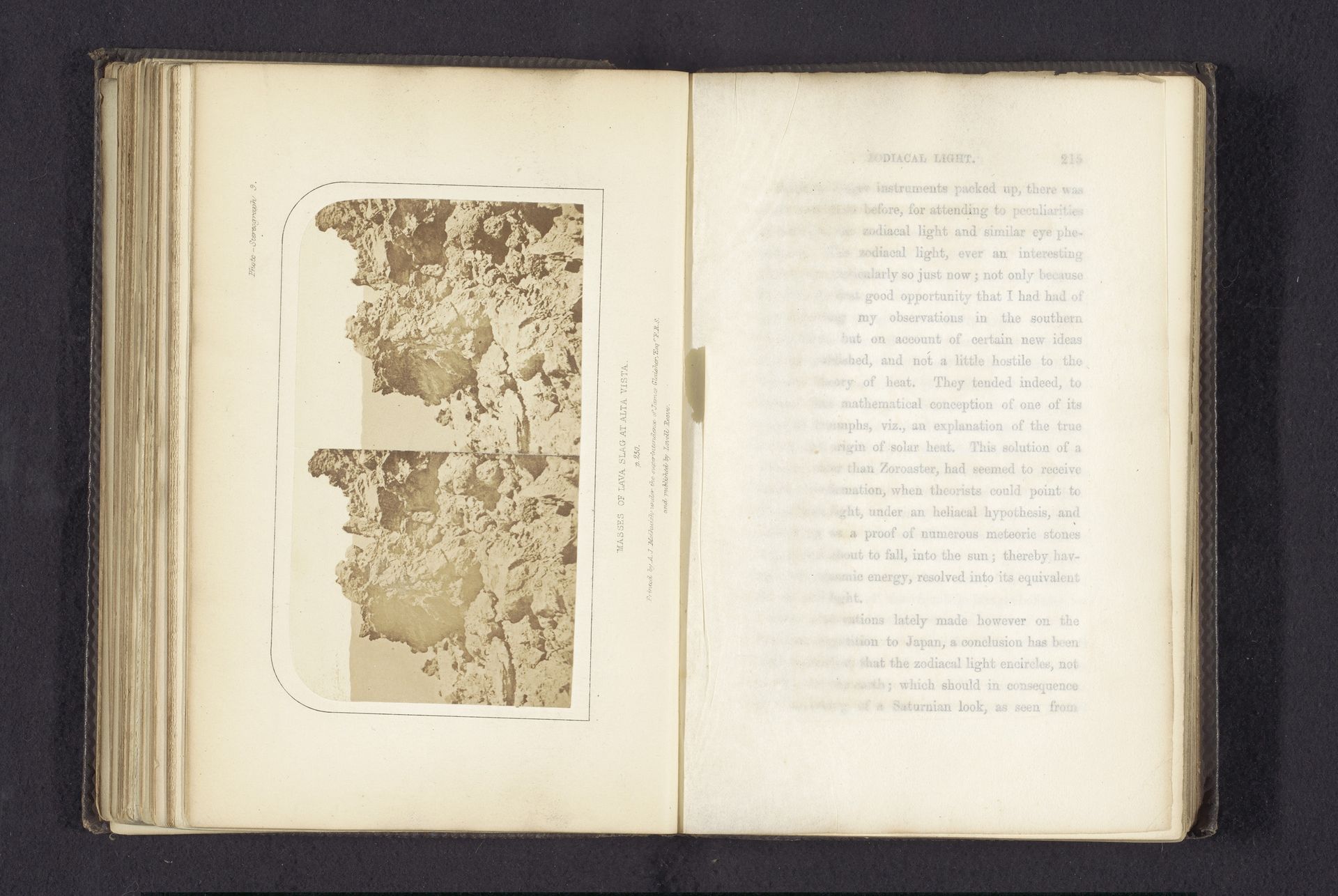 Masses of lava slag at Alta Vista by Charles Piazzi Smyth