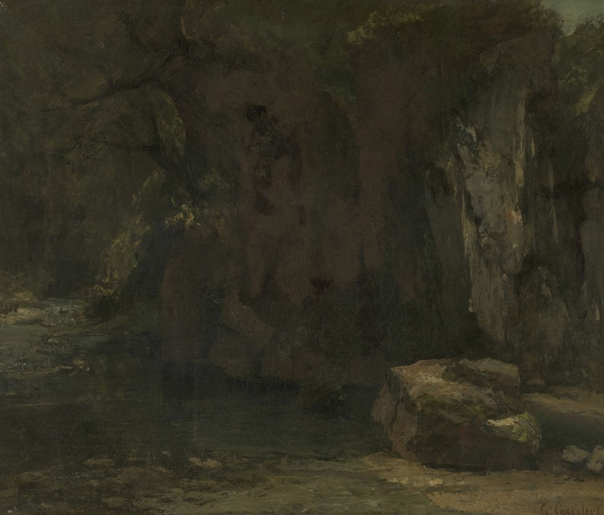 The Cliffs of the Loue by Gustave Courbet