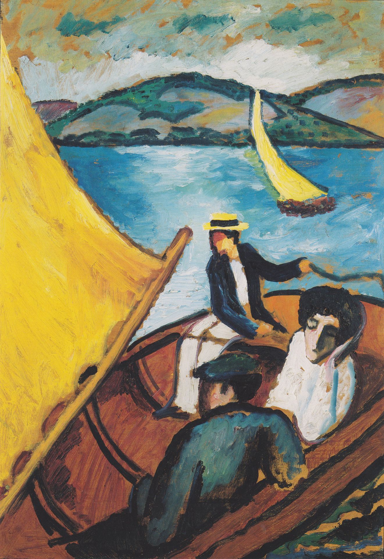 Sailing boat on the Tegernsee by August Macke