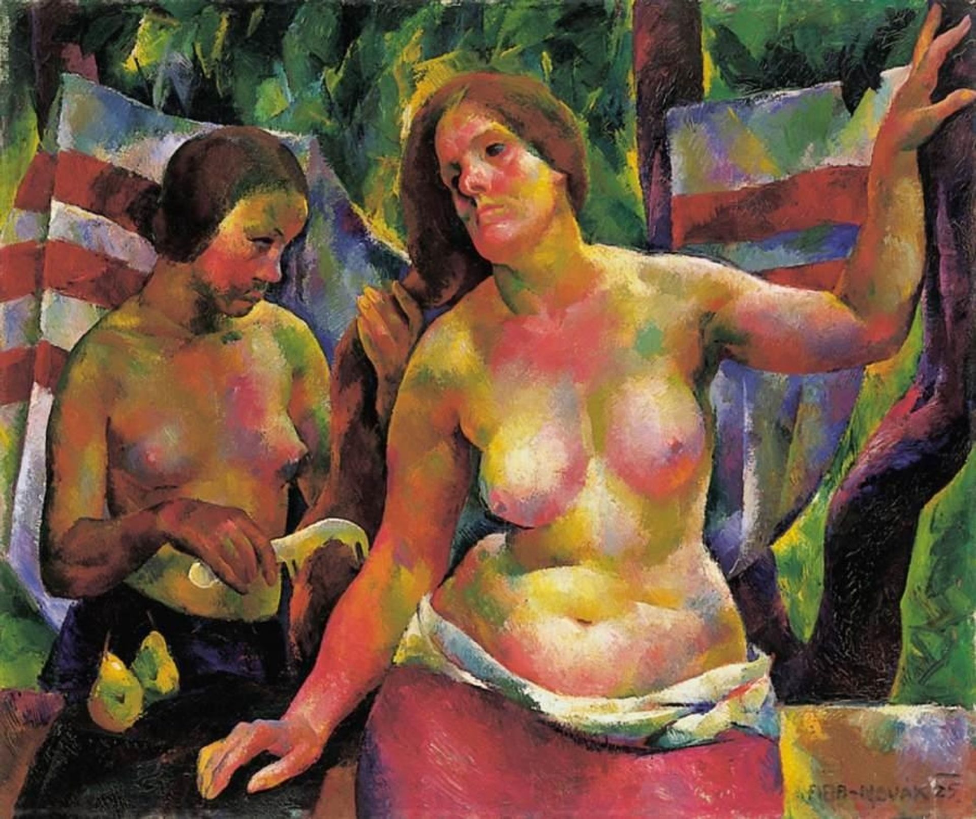Combing (Woman Combing, The Artist's Wife) by Vilmos Aba-Novak