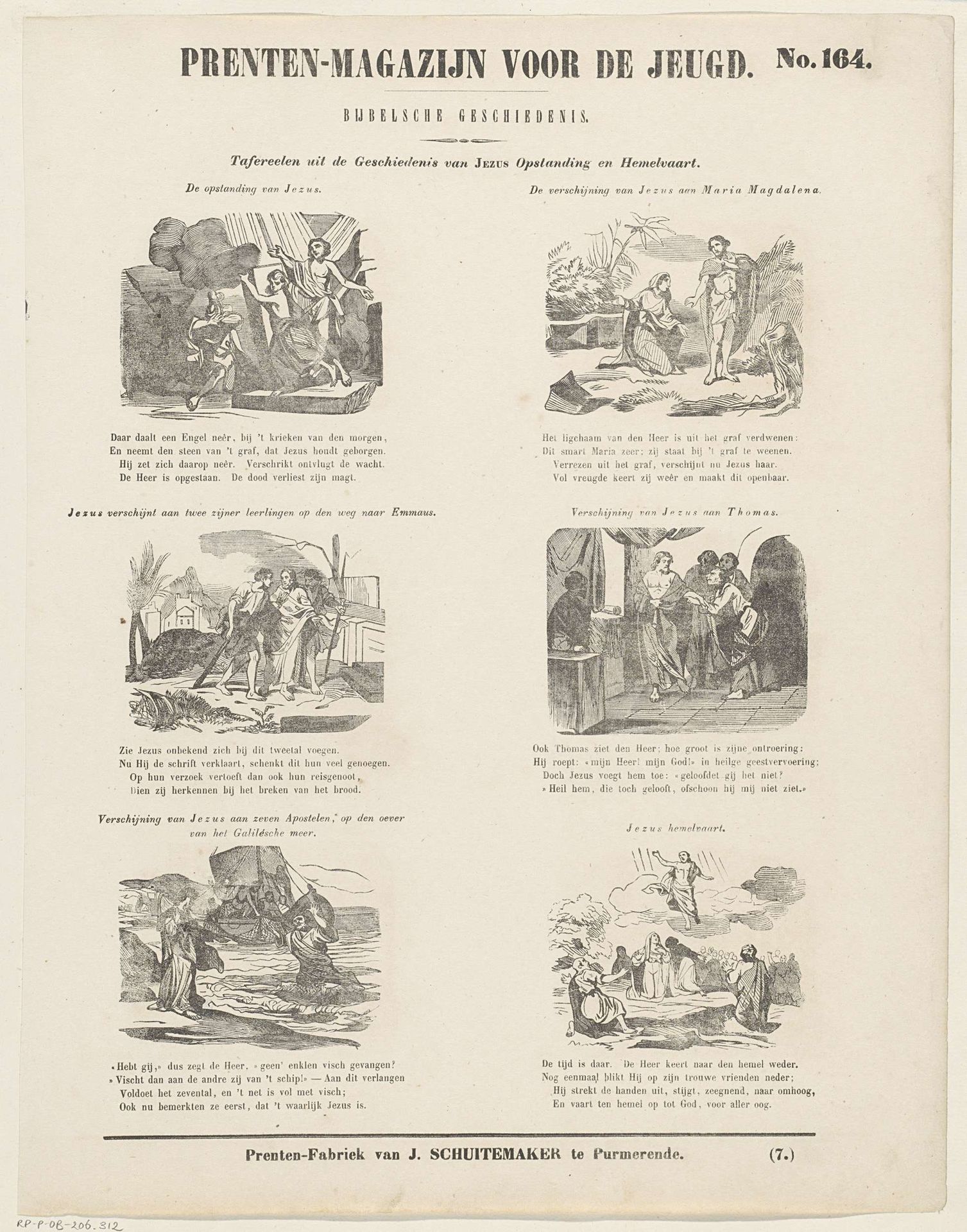 Tafereelen uit de geschiedenis van Jezus opstanding en hemelvaart by Jan Schuitemaker