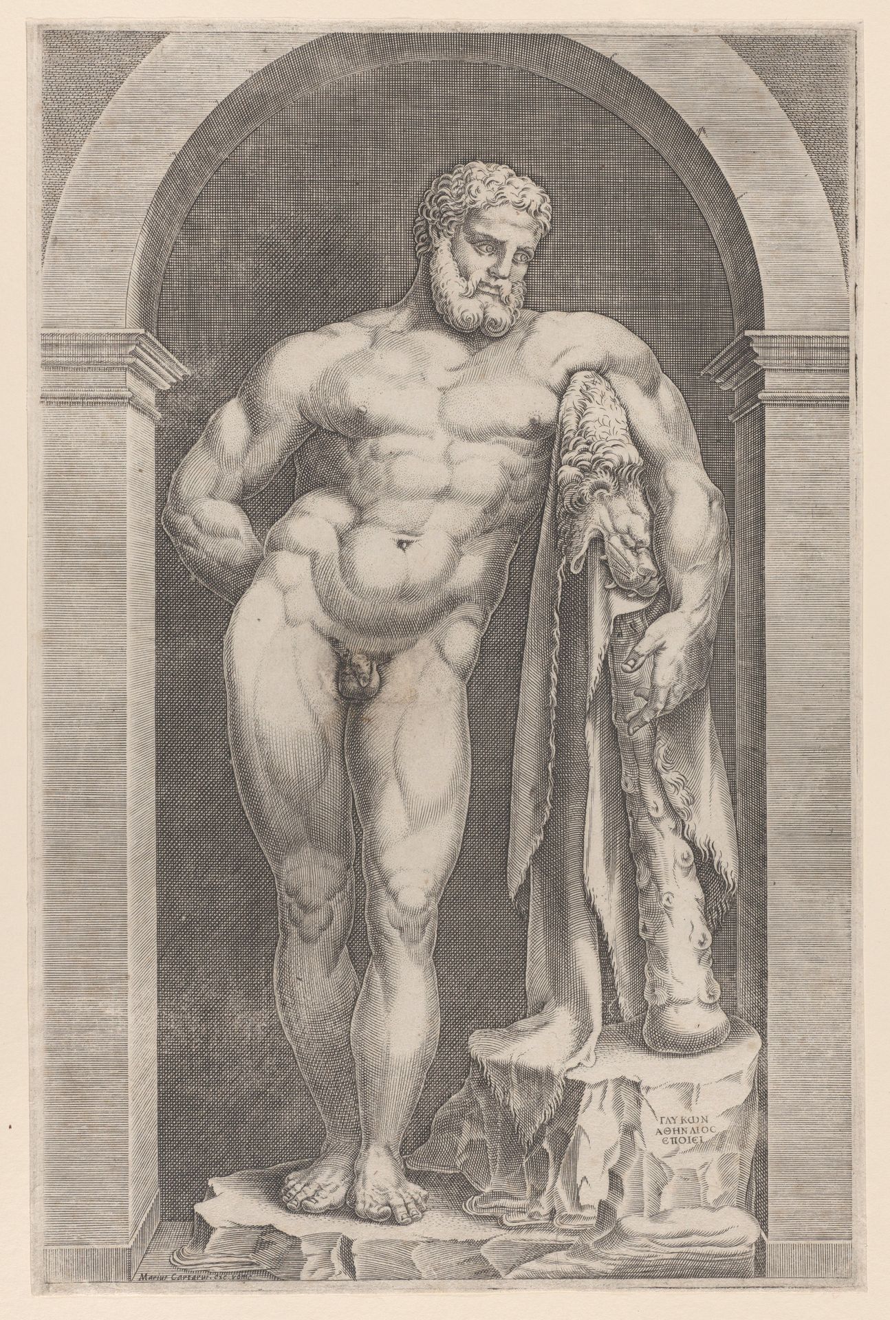 Farnese Hercules by Mario Cartaro