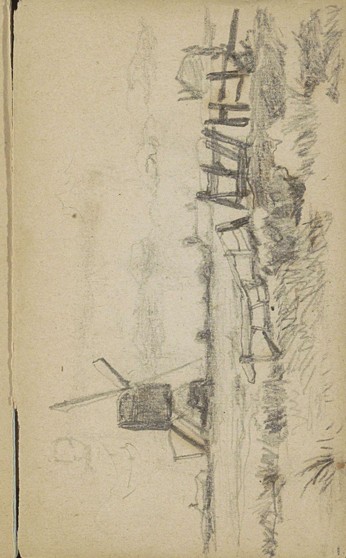 Molen in een polderlandschap by Johan Hendrik Weissenbruch