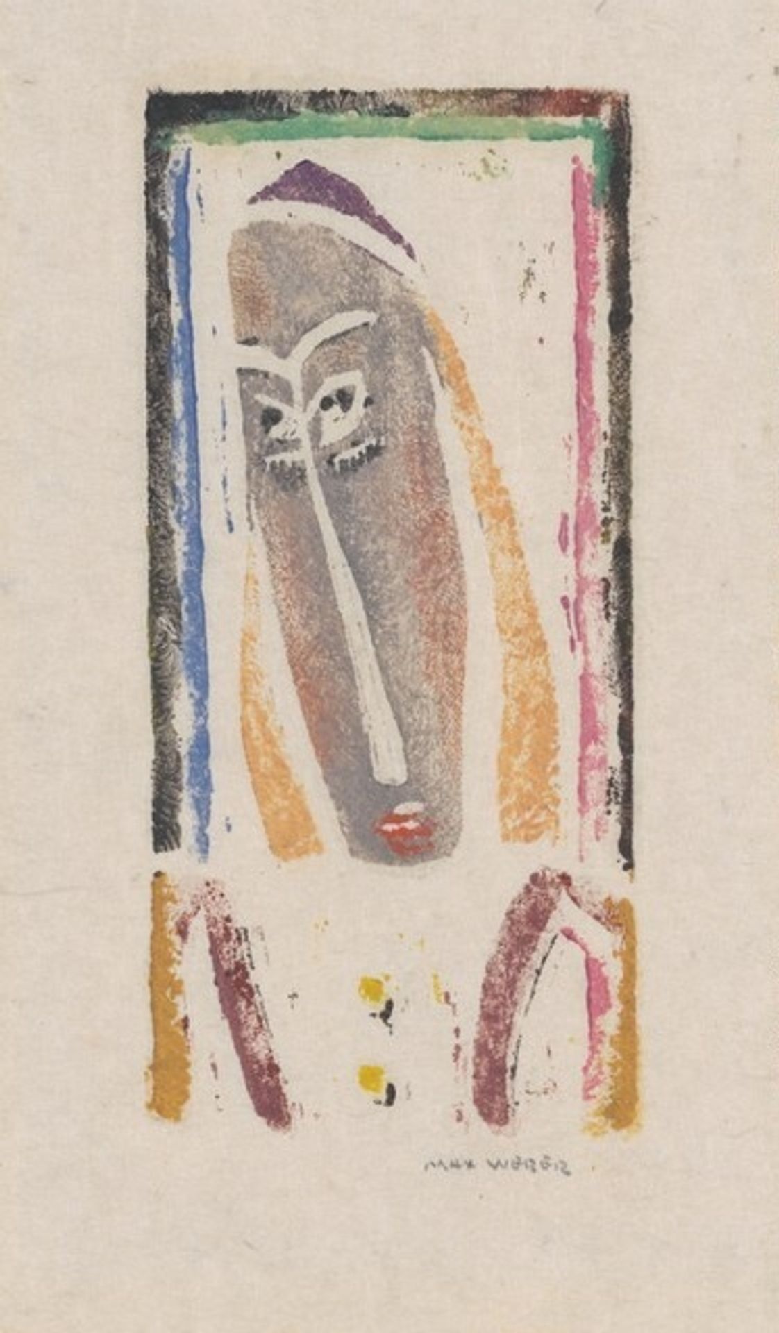 Head and Shoulders of Figure by Max Weber
