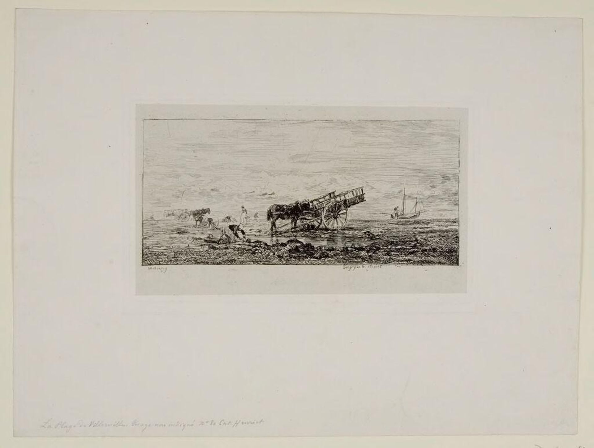 Beach of Villerville by Charles François Daubigny