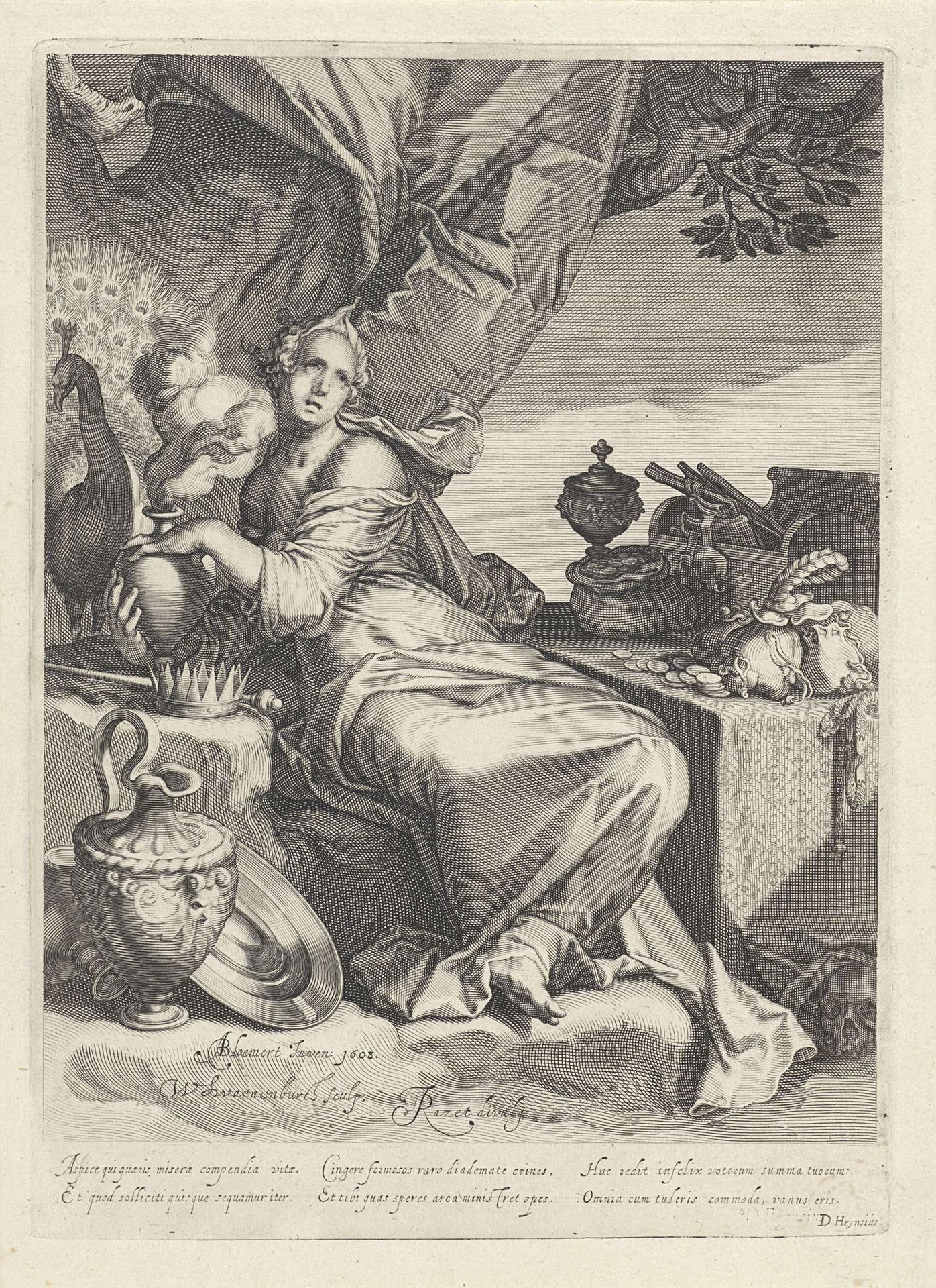 Personificatie van vanitas by Willem van Swanenburg