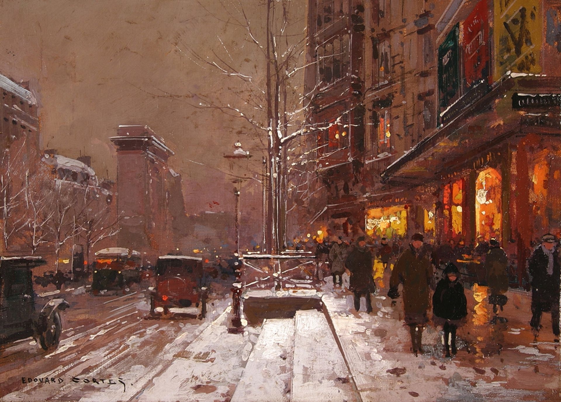 St.Denis, Winter by Edouard Cortes