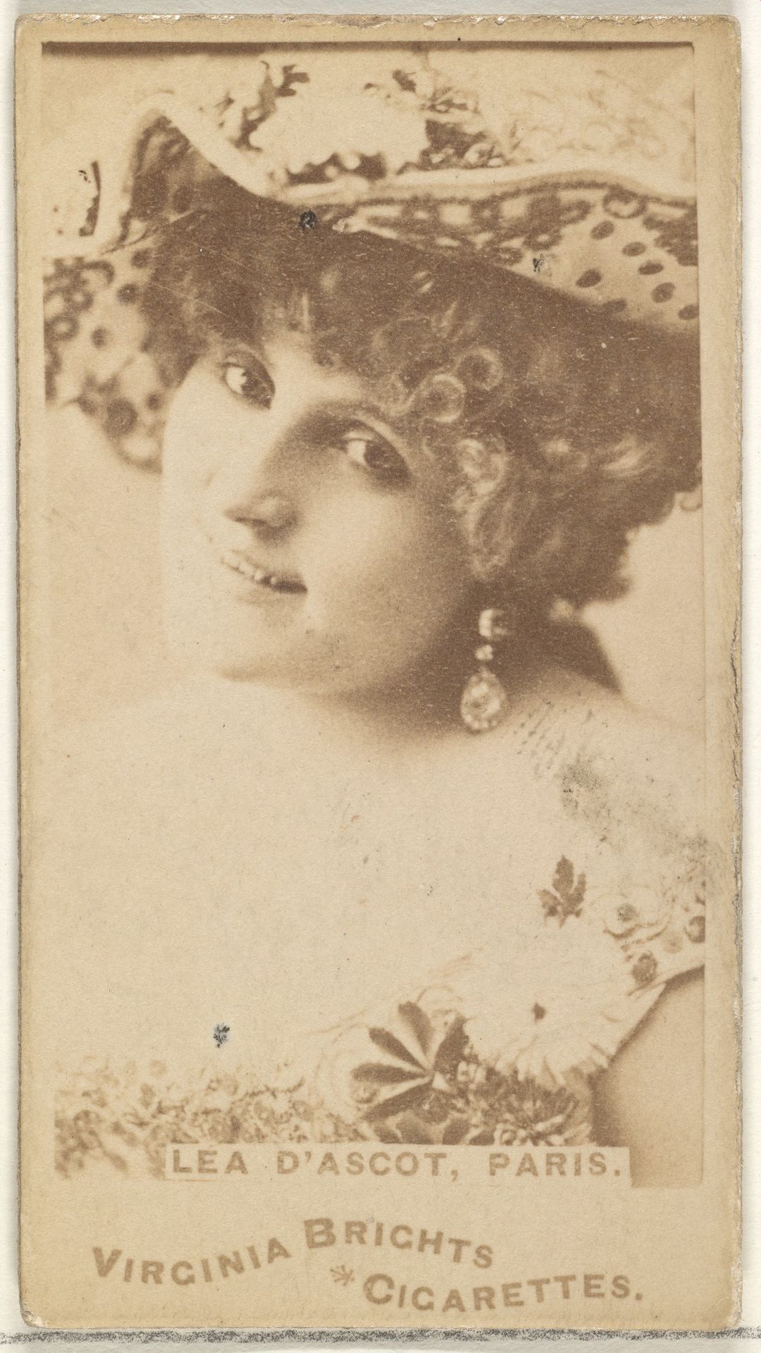 Lea D'ascot, Paris, from the Actors and Actresses series (N45, Type 1) for Virginia Brights Cigarettes by Allen & Ginter