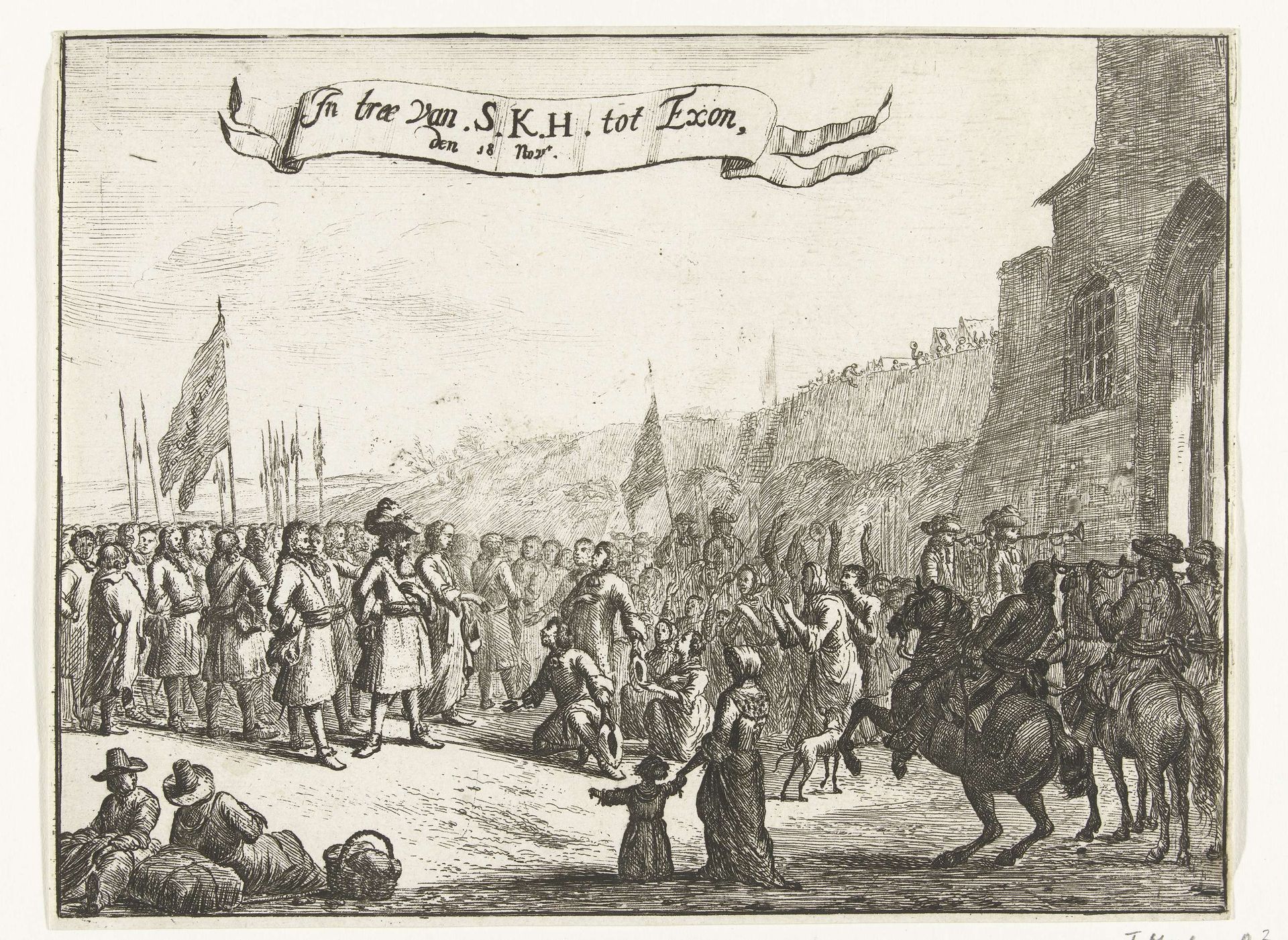 Aankomst van de prins bij Exmouth, 1688 by Anonymous