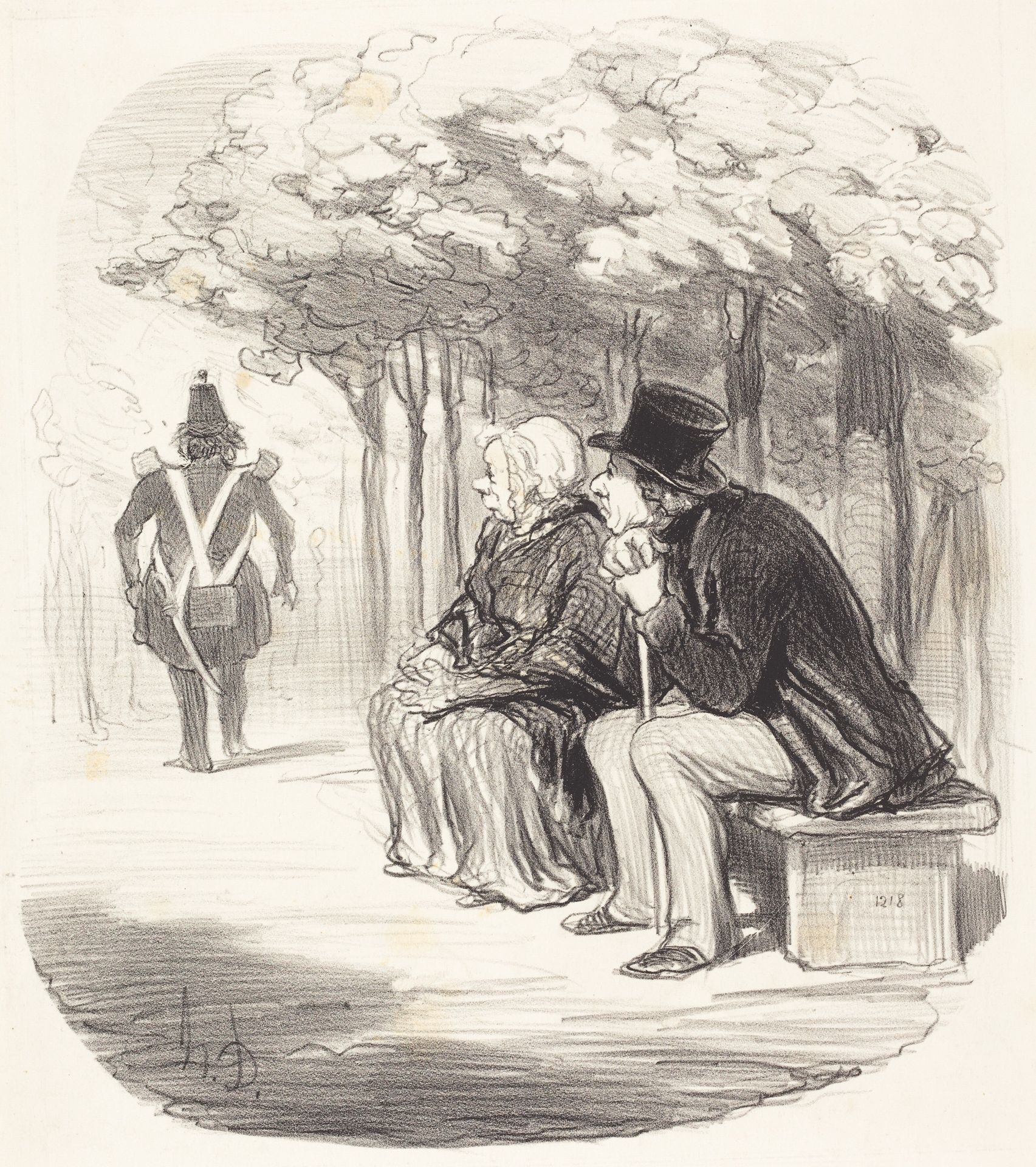 Je n'métonne pas si les femmes ont... du goût... by Honoré Daumier