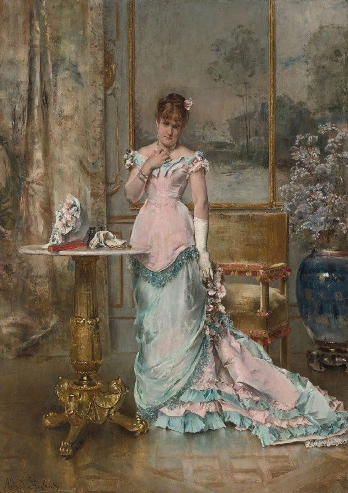 L’attente by Alfred Stevens