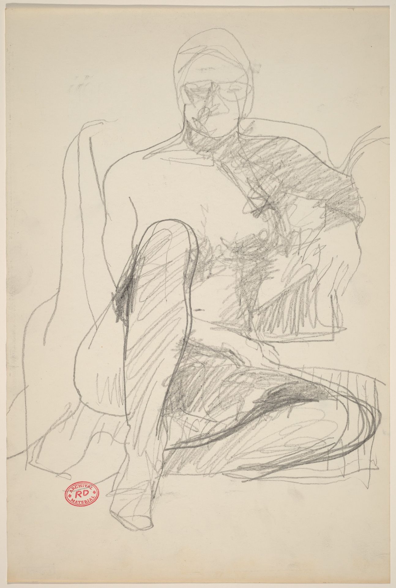 Untitled [seated woman with raised knee] by Richard Diebenkorn