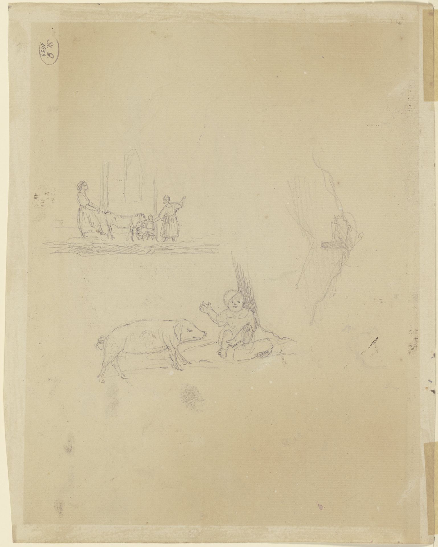 Studienblatt_ Familienszenen by Carl Morgenstern
