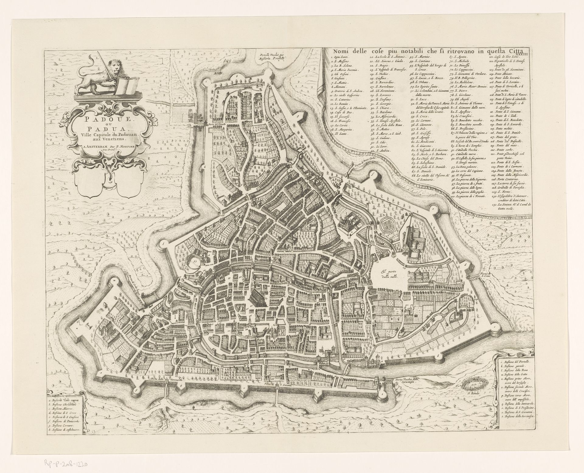 Plattegrond van Padua by Anonymous