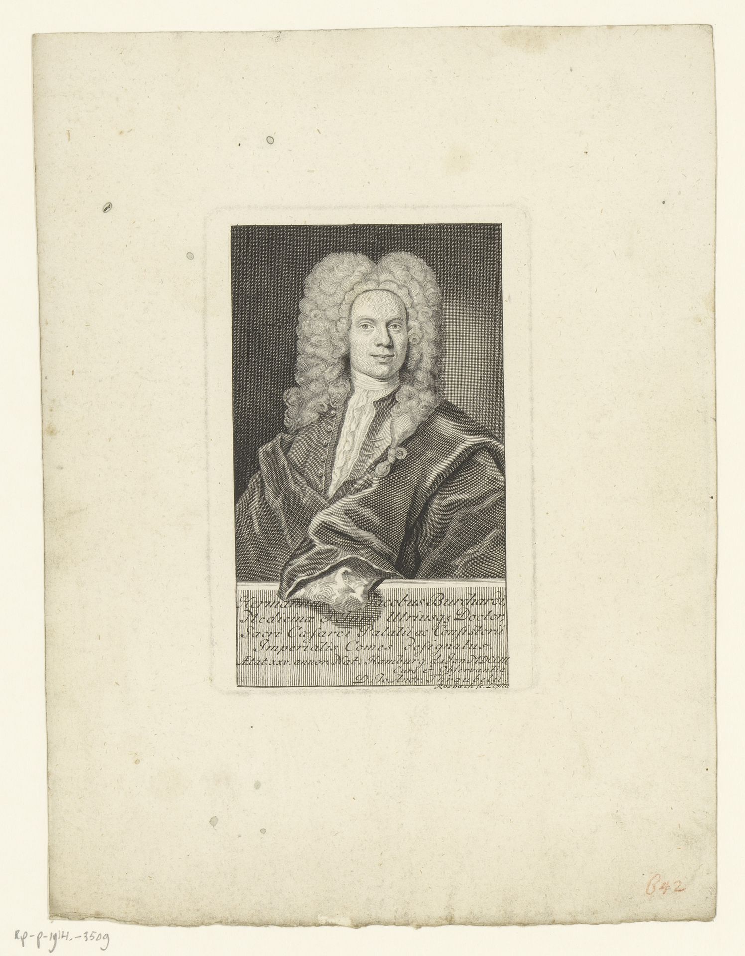 Portret van Hermann Jacob Burchardi by Johann Friedrich Rosbach