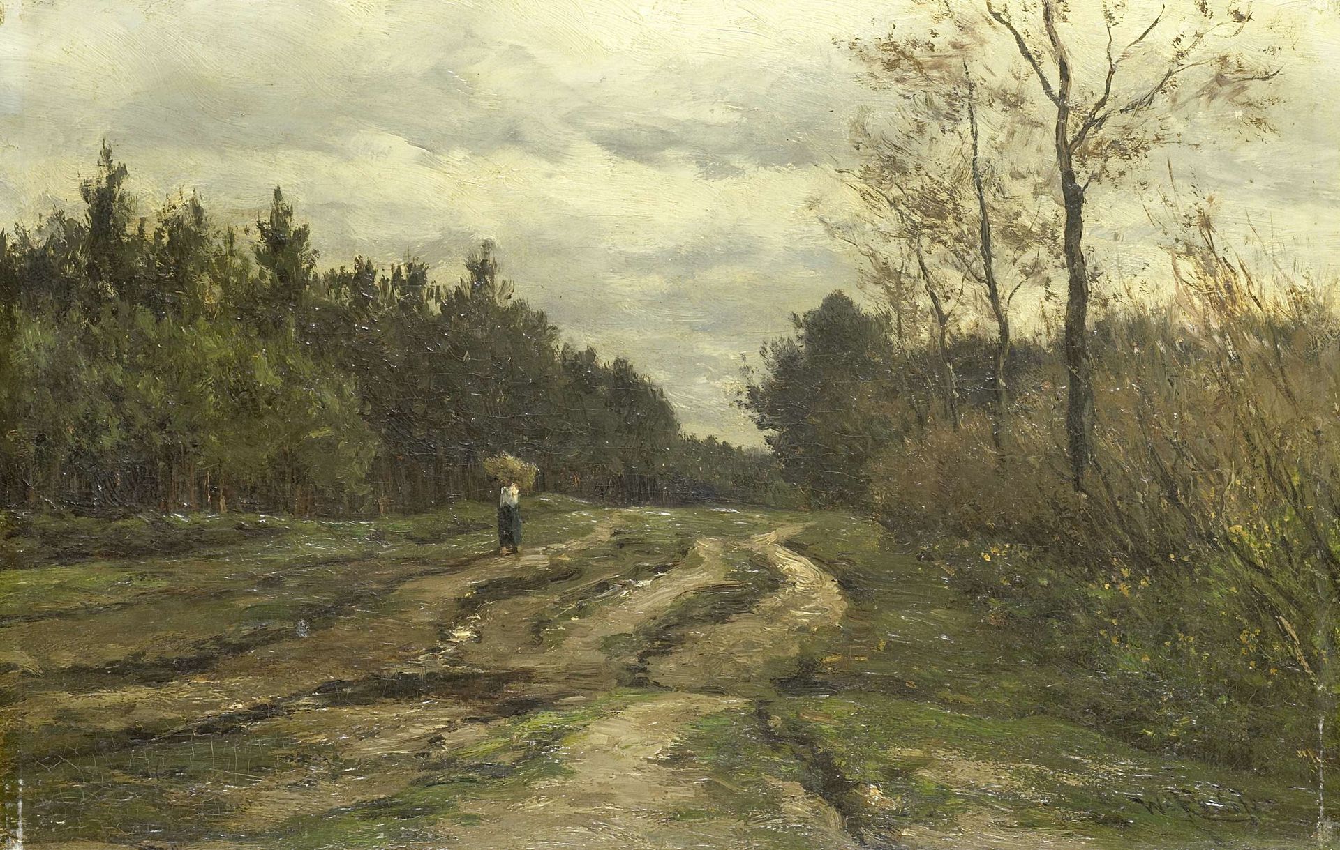 Country Road near Laren, (Province of North Holland) by Willem Roelofs