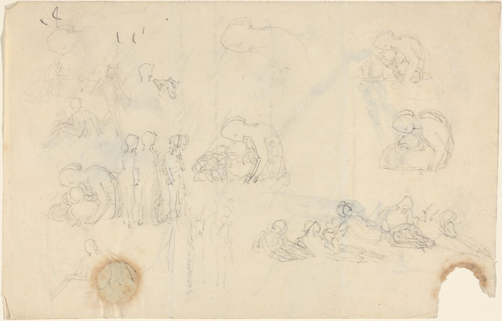 Sheet of Studies [recto and verso] by John Flaxman