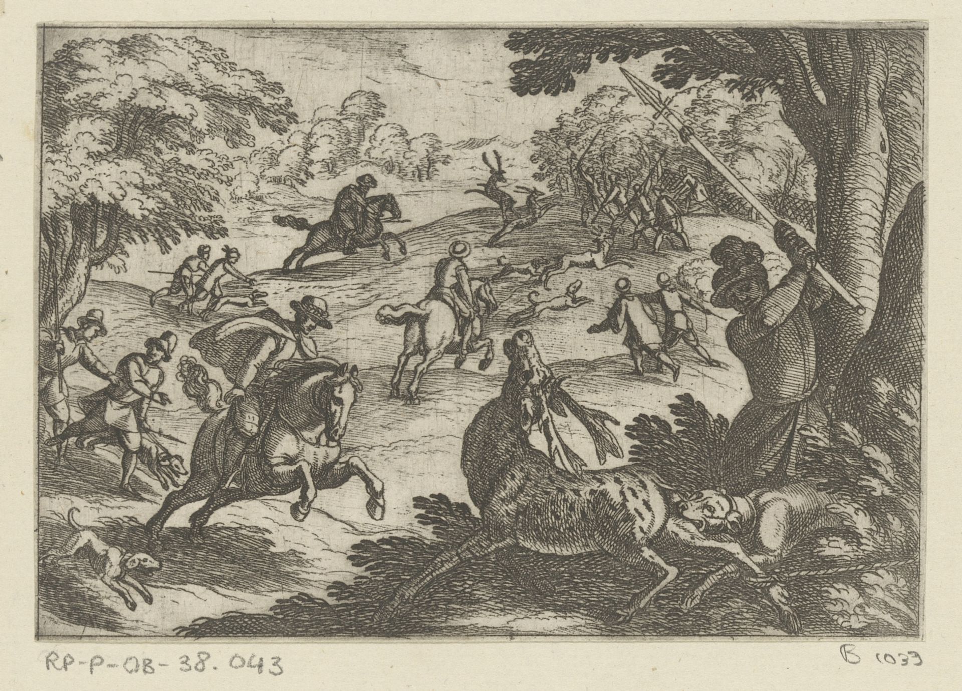 Jacht op herten by Antonio Tempesta