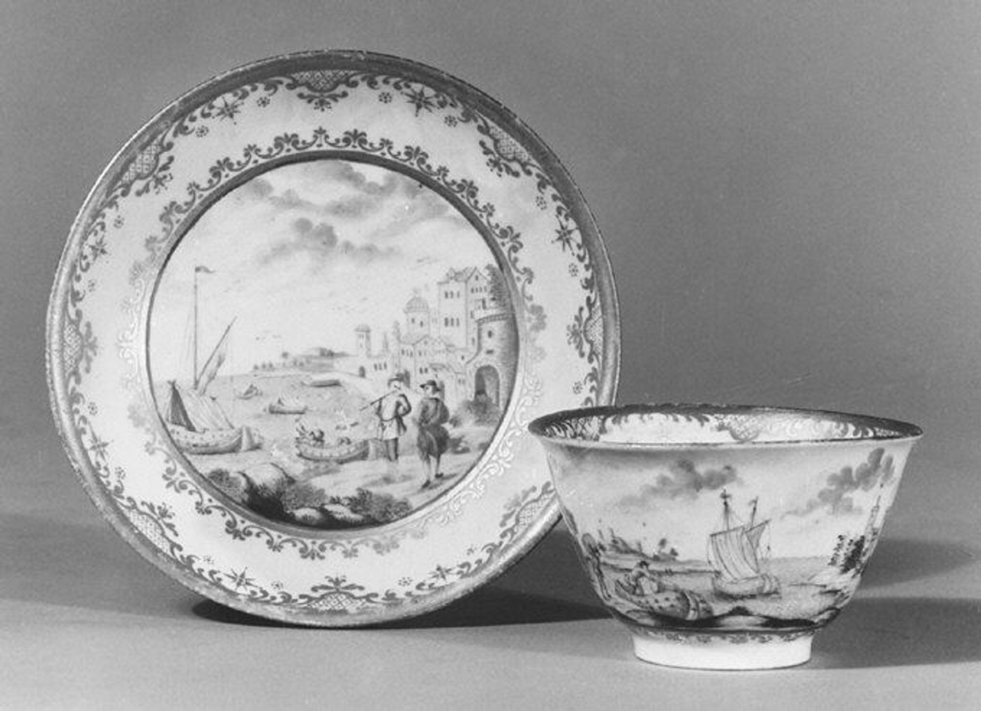 Cup and saucer by Meissen Manufactory