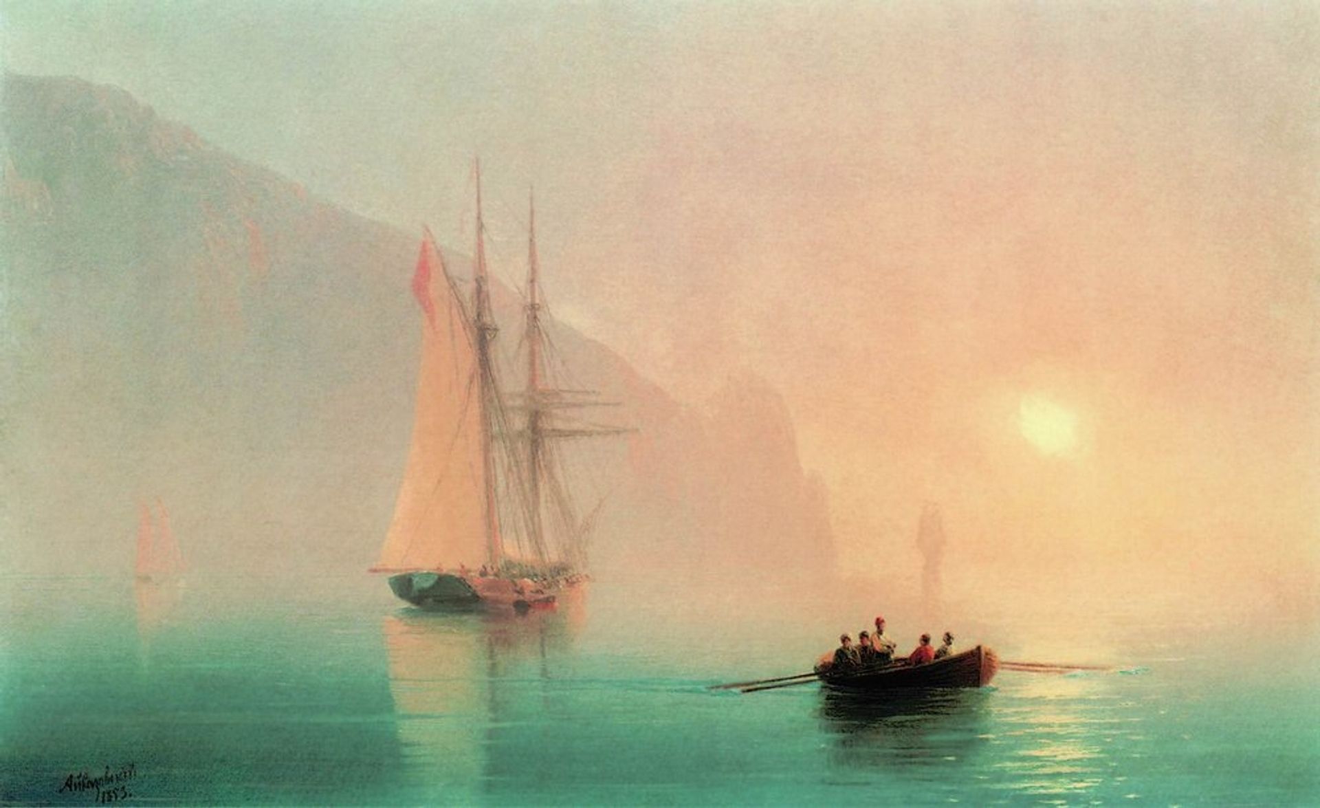 Ayu-Dag on a foggy day by Ivan Konstantinovich Aivazovsky