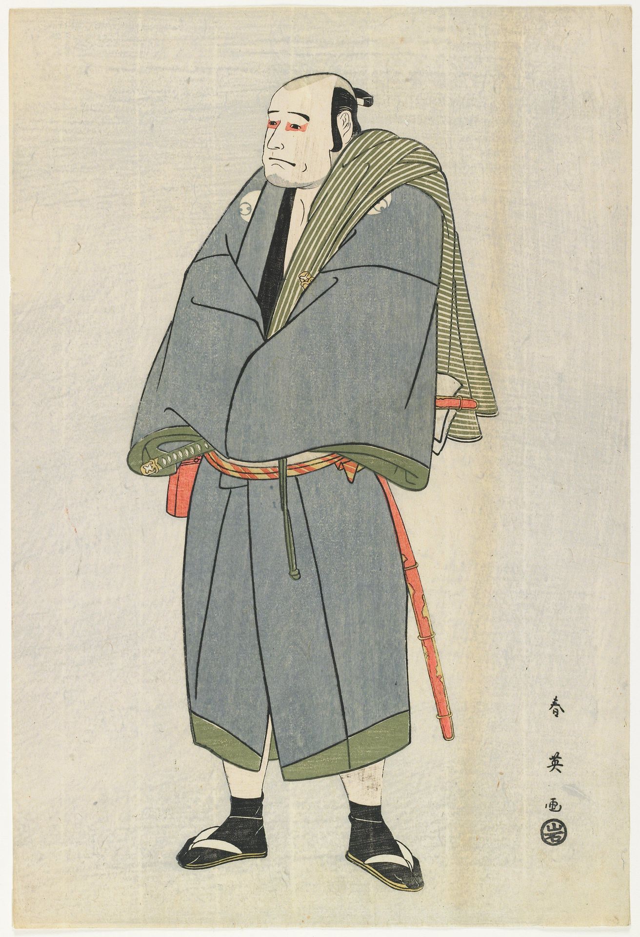 Actor Arashi Ryūzō II as Teraoka Heiemon by Katsukawa Shun'ei
