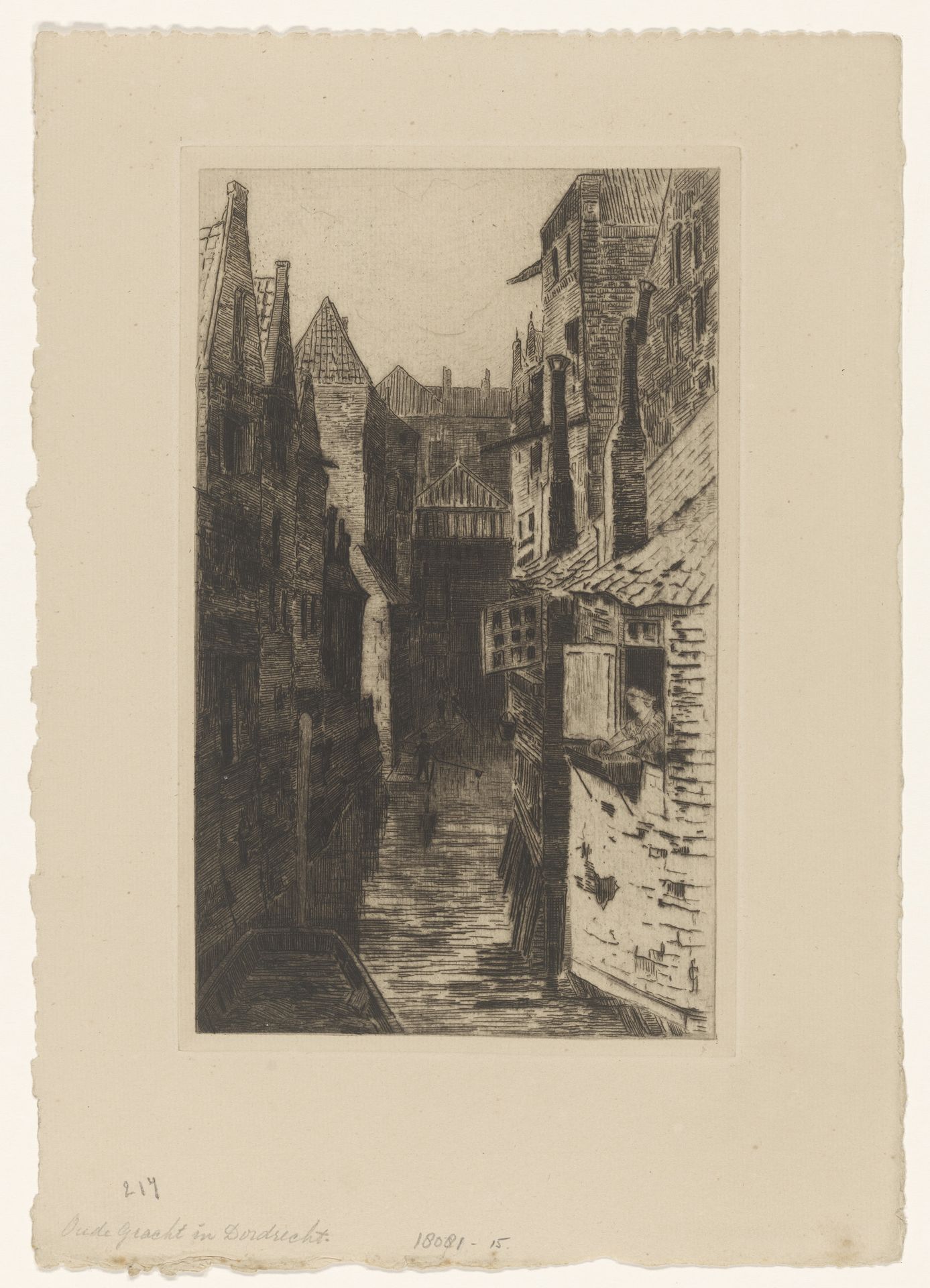 Gracht in Dordrecht by Carel Nicolaas Storm van 's-Gravesande