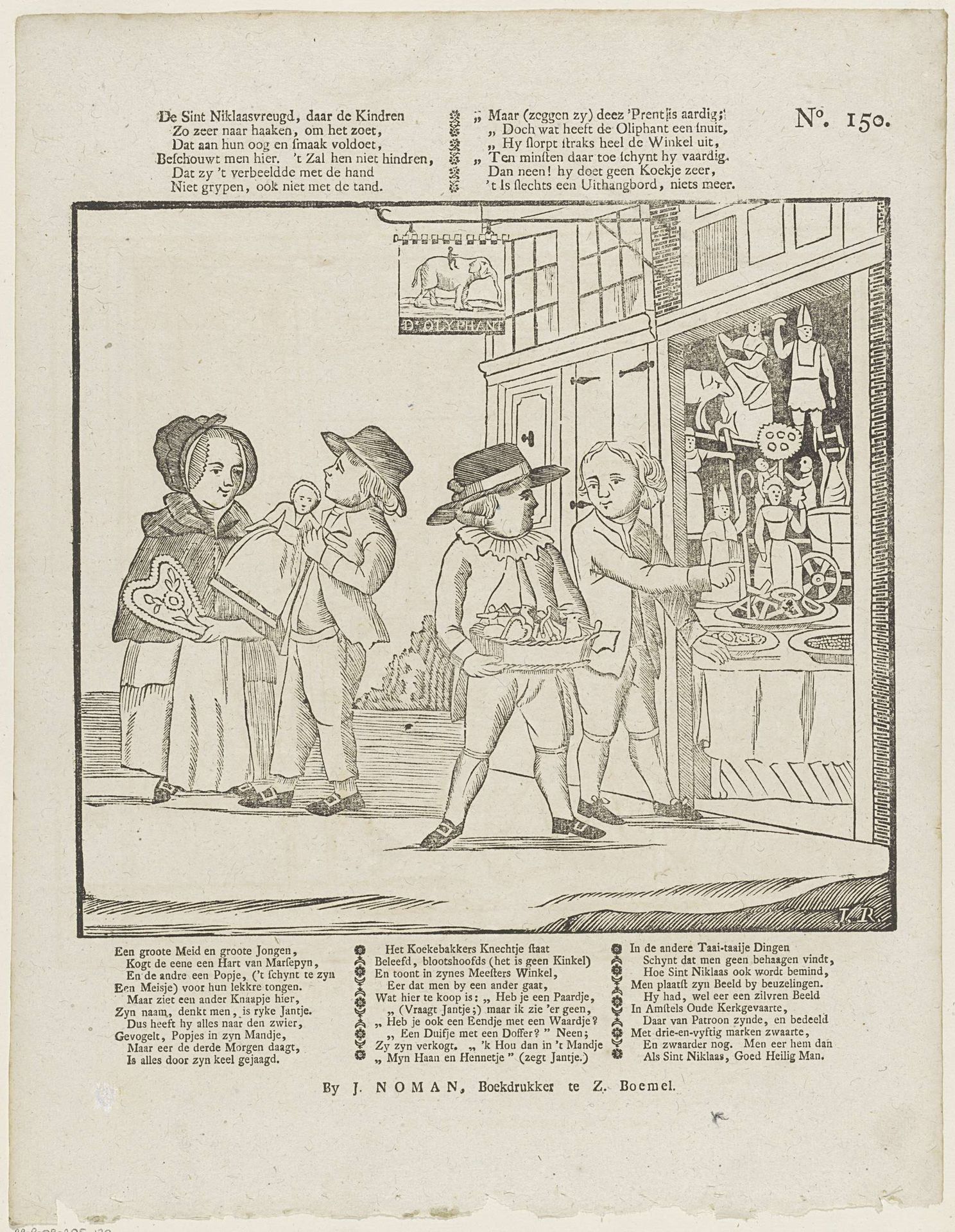 De Sint Niklaasvreugd, daar de kindren / Zo zeer naar haaken, om het zoet [(...)] by Jacobus Robijn
