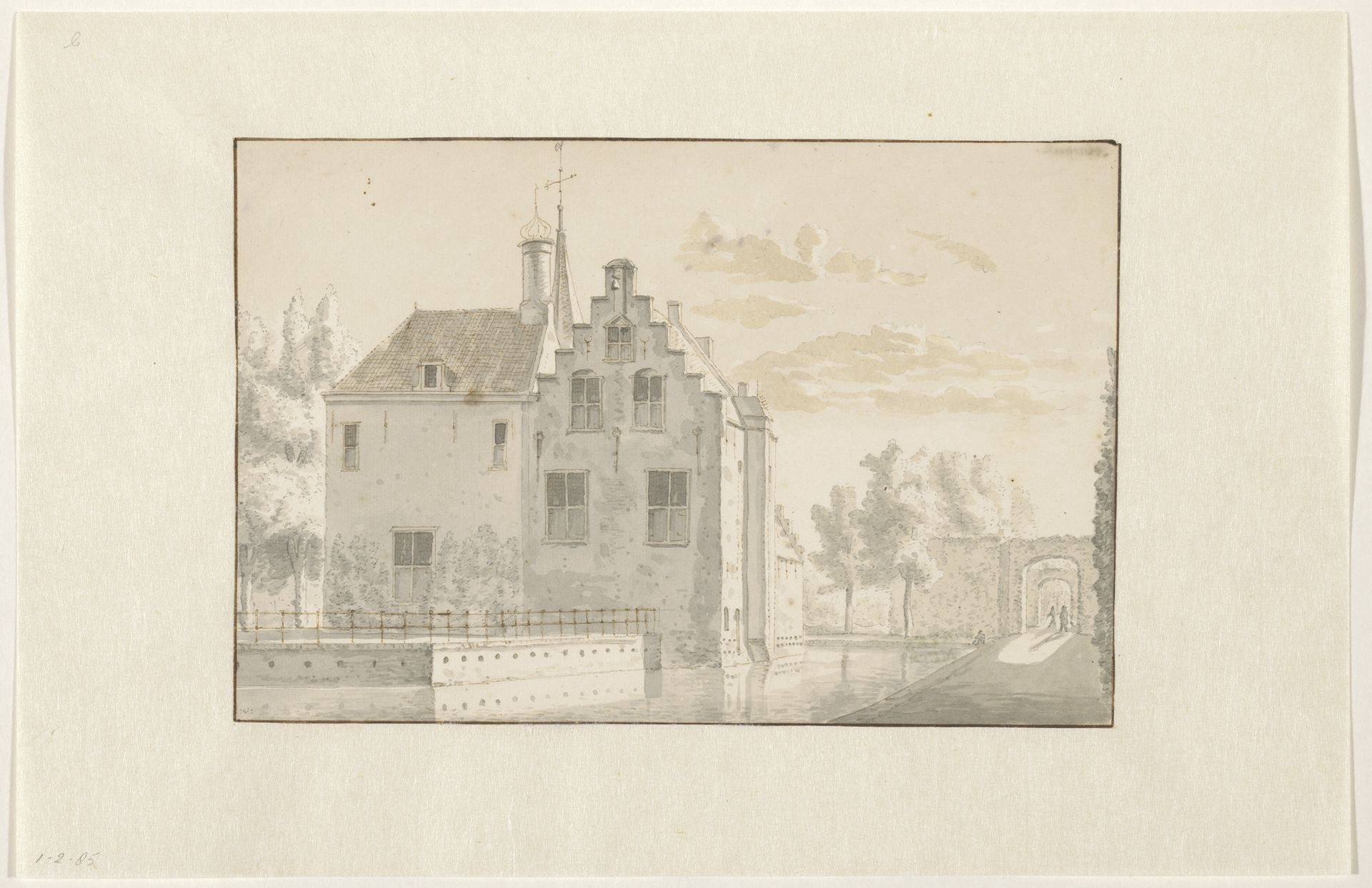 Slot Abtspoel bij Oegstgeest by Abraham de (II) Haen