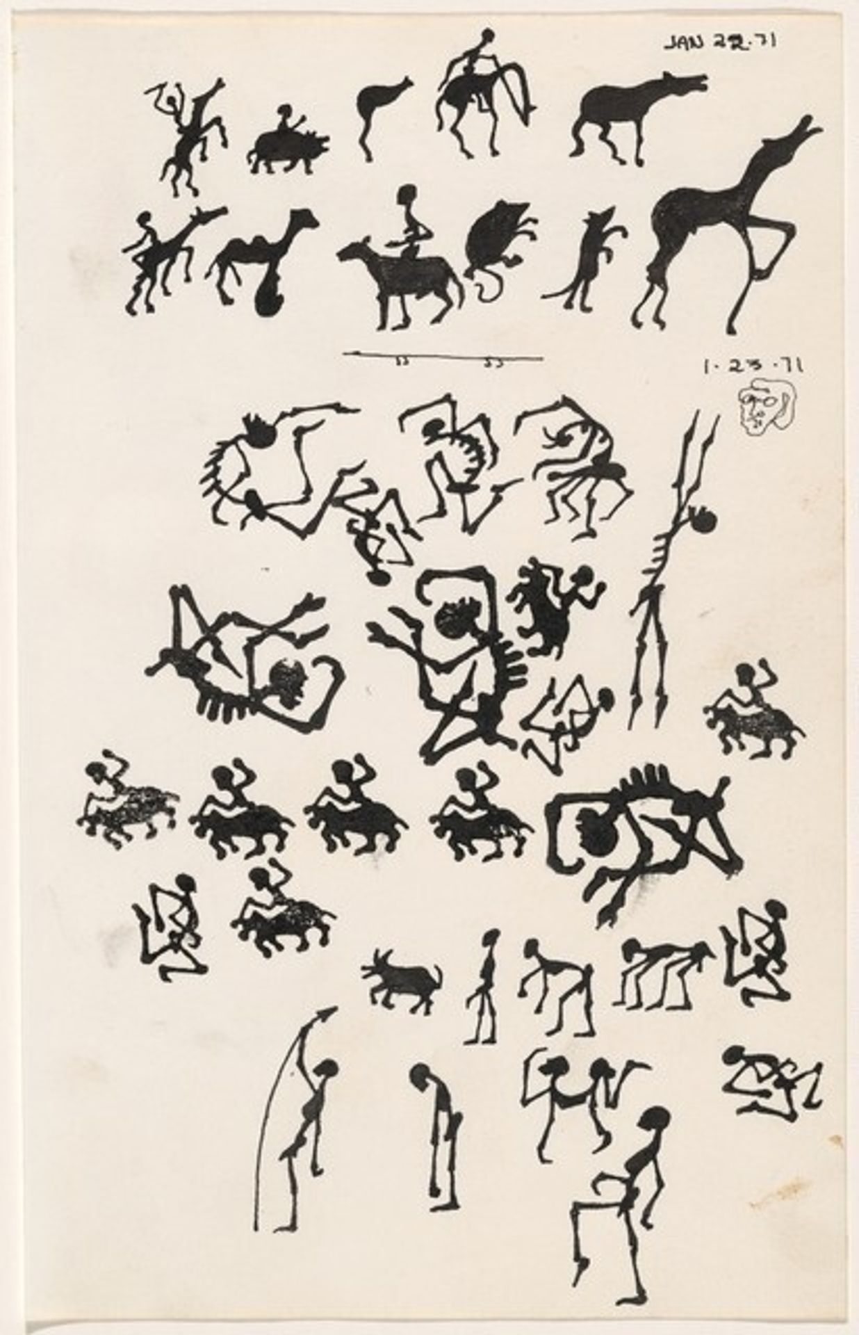 Untitled Jan 22, 71 [study for "tattoo" book] by James McCracken Jr.