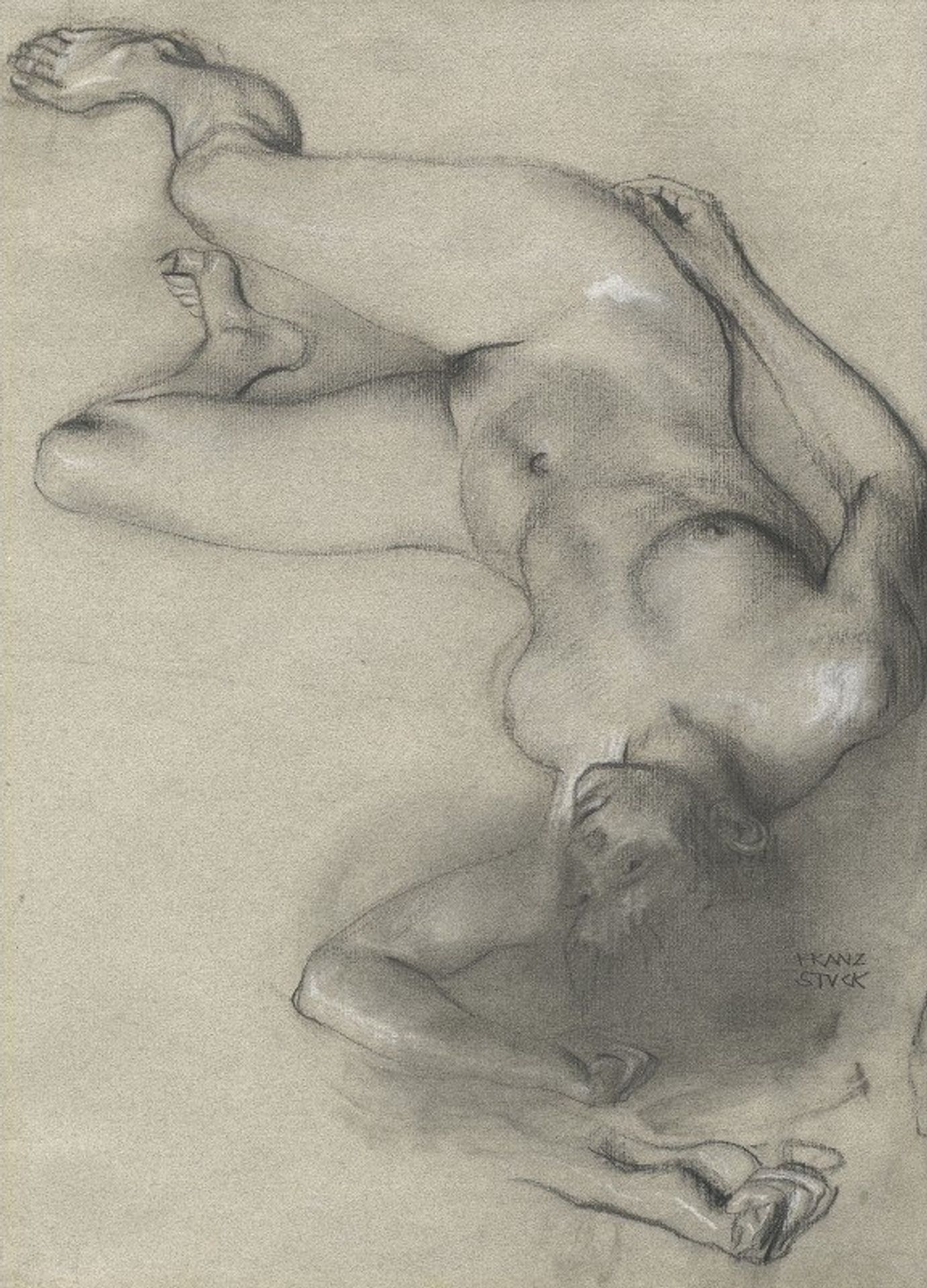 Nude Woman Lying on the Ground by Franz von Stuck