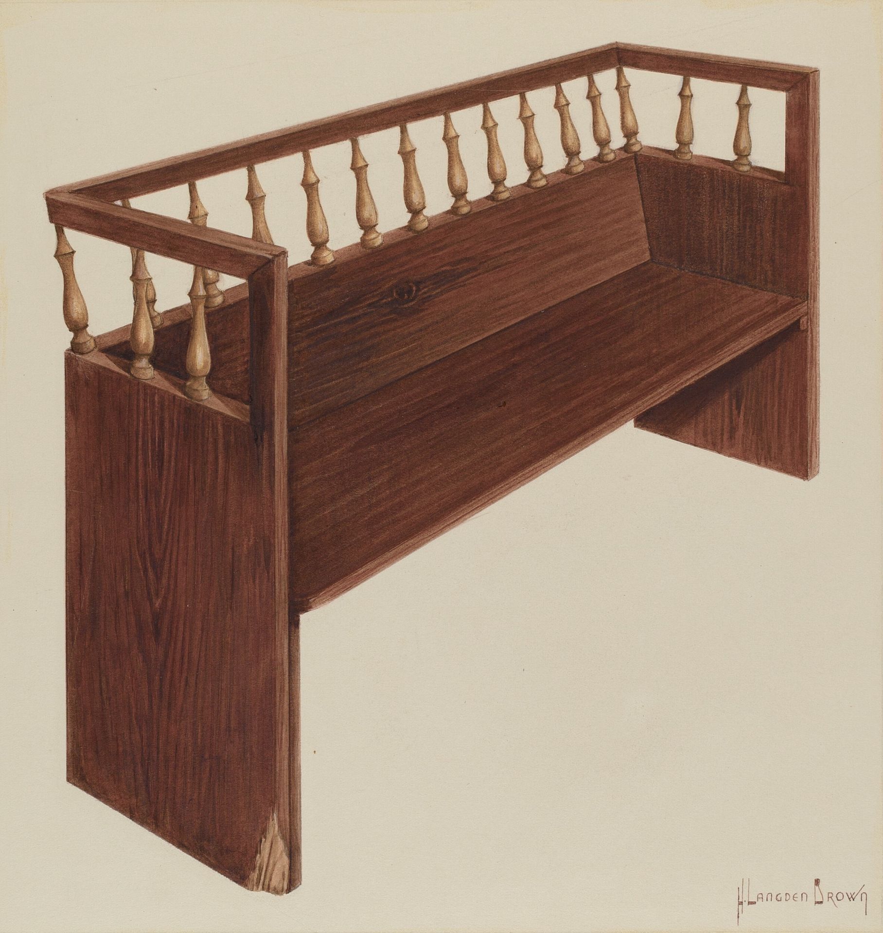 Bishop Hill: Church Pew by H. Langden Brown