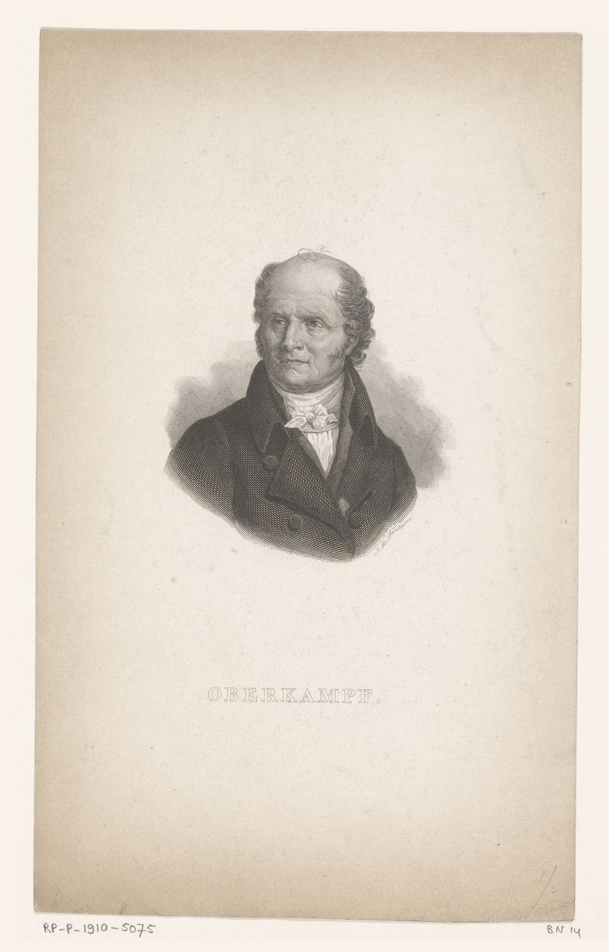 Portret van Christophe-Philippe OberKampf by Jean-Mathias Fontaine