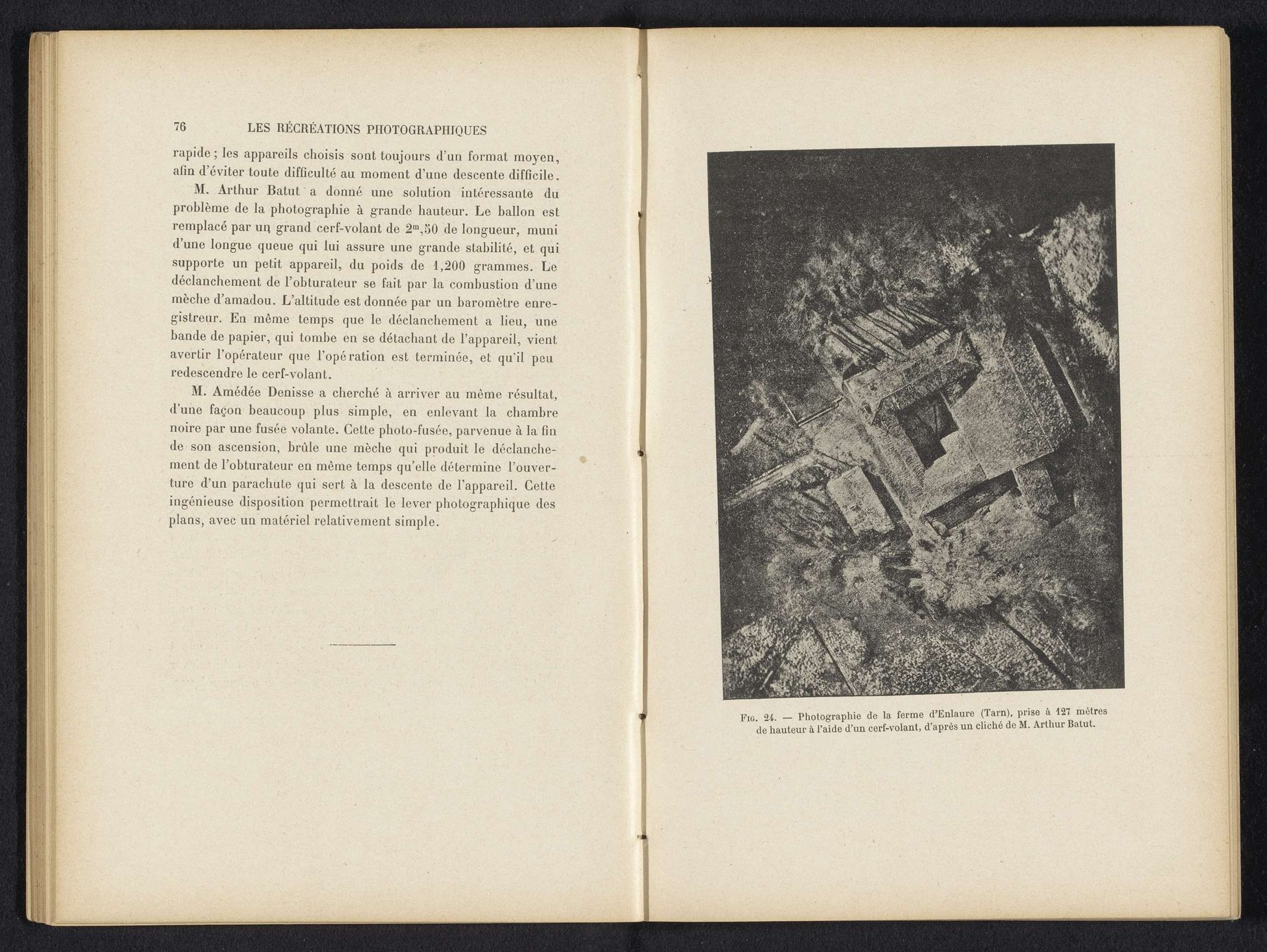 Luchtfoto van een boerderij in de Tarn by Arthur Batut