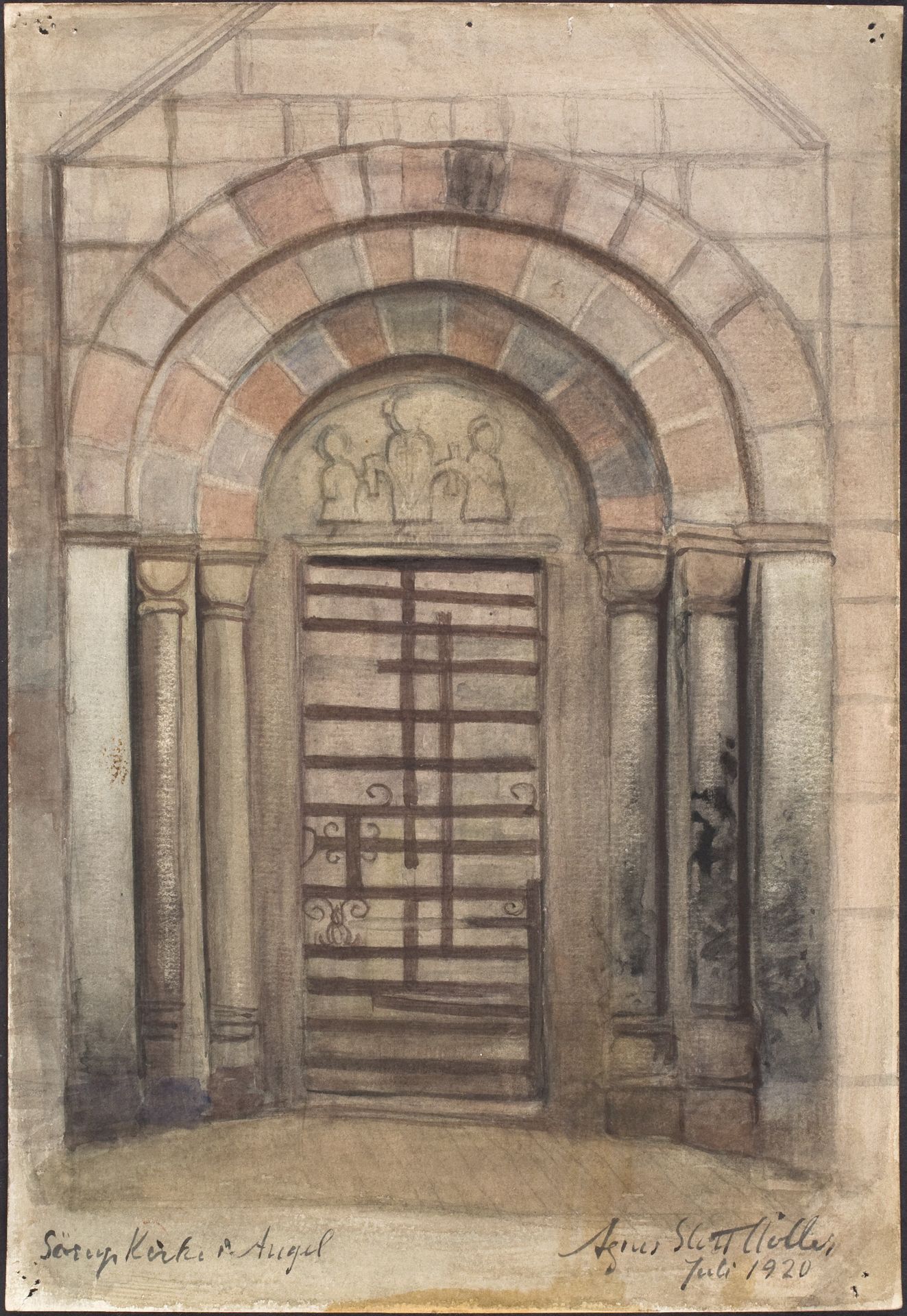Sørup Kirke, Angel by Agnes Slott-Møller