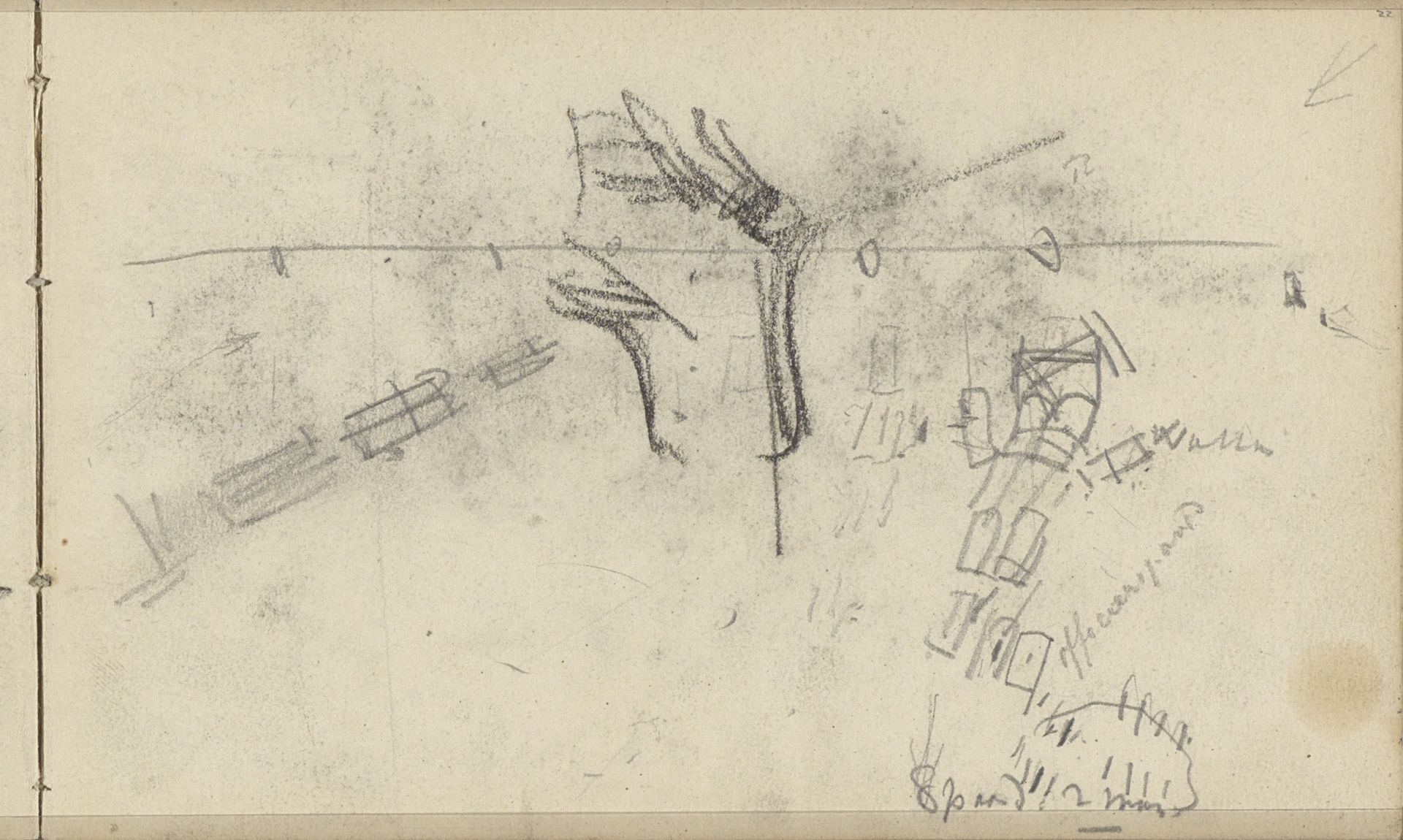 Opstelling van de rijdende artillerie by George Hendrik Breitner