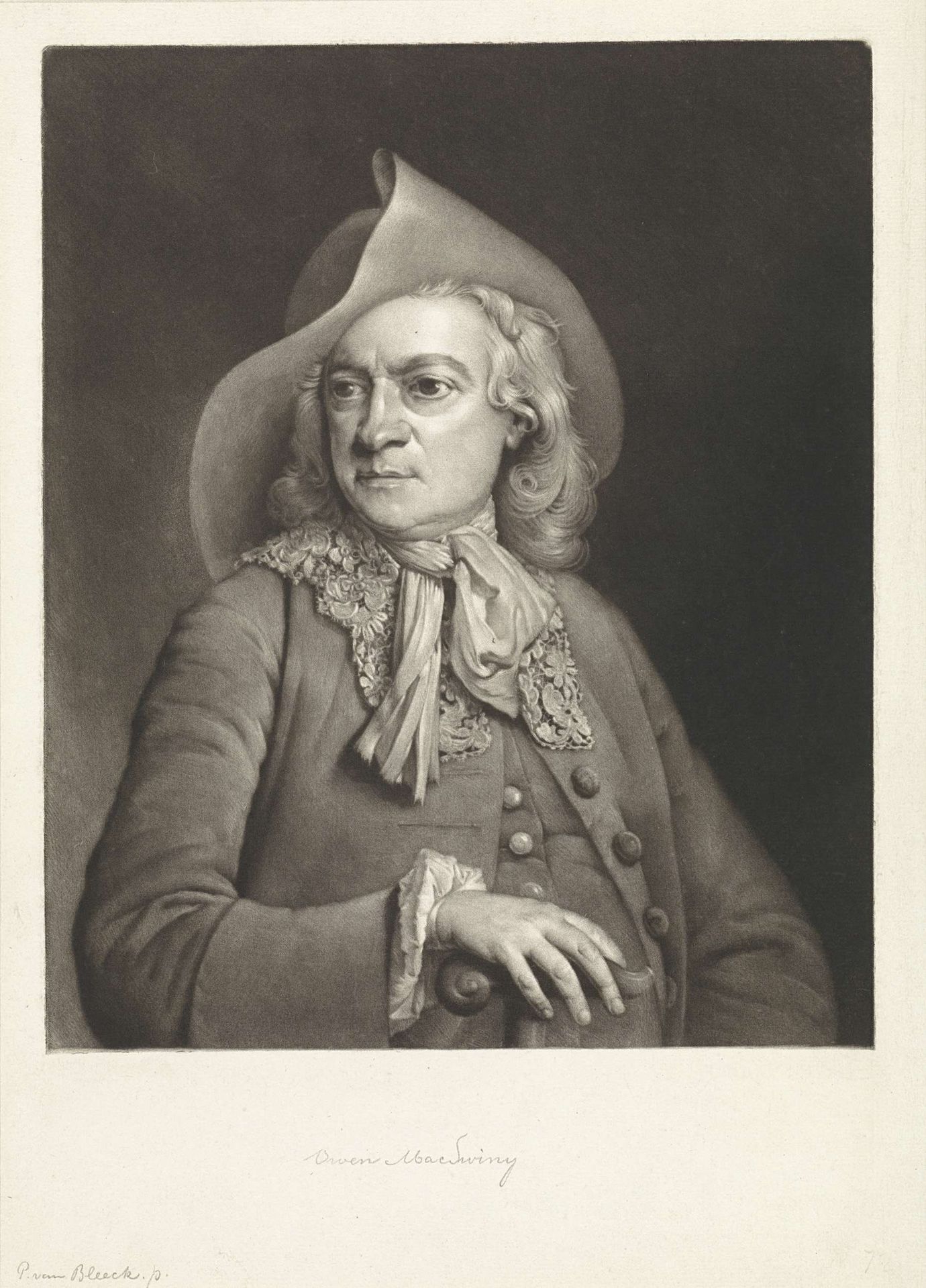 Portret van Owen MacSwiny by Pieter van Bleeck