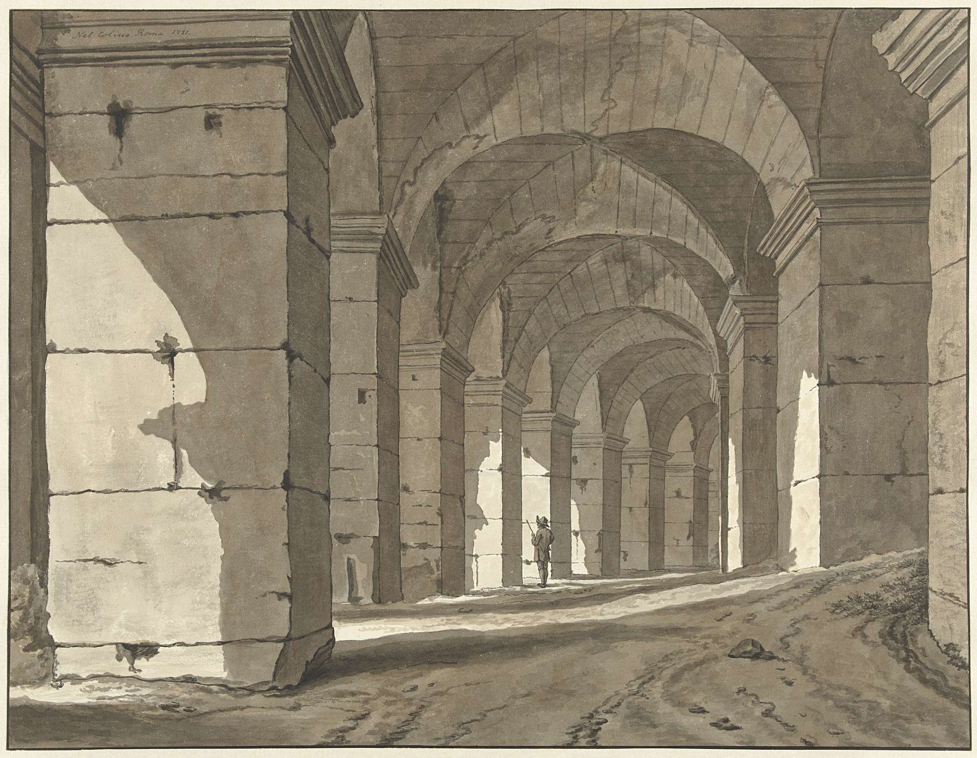 Gezicht in het Colosseum by Jean Grandjean