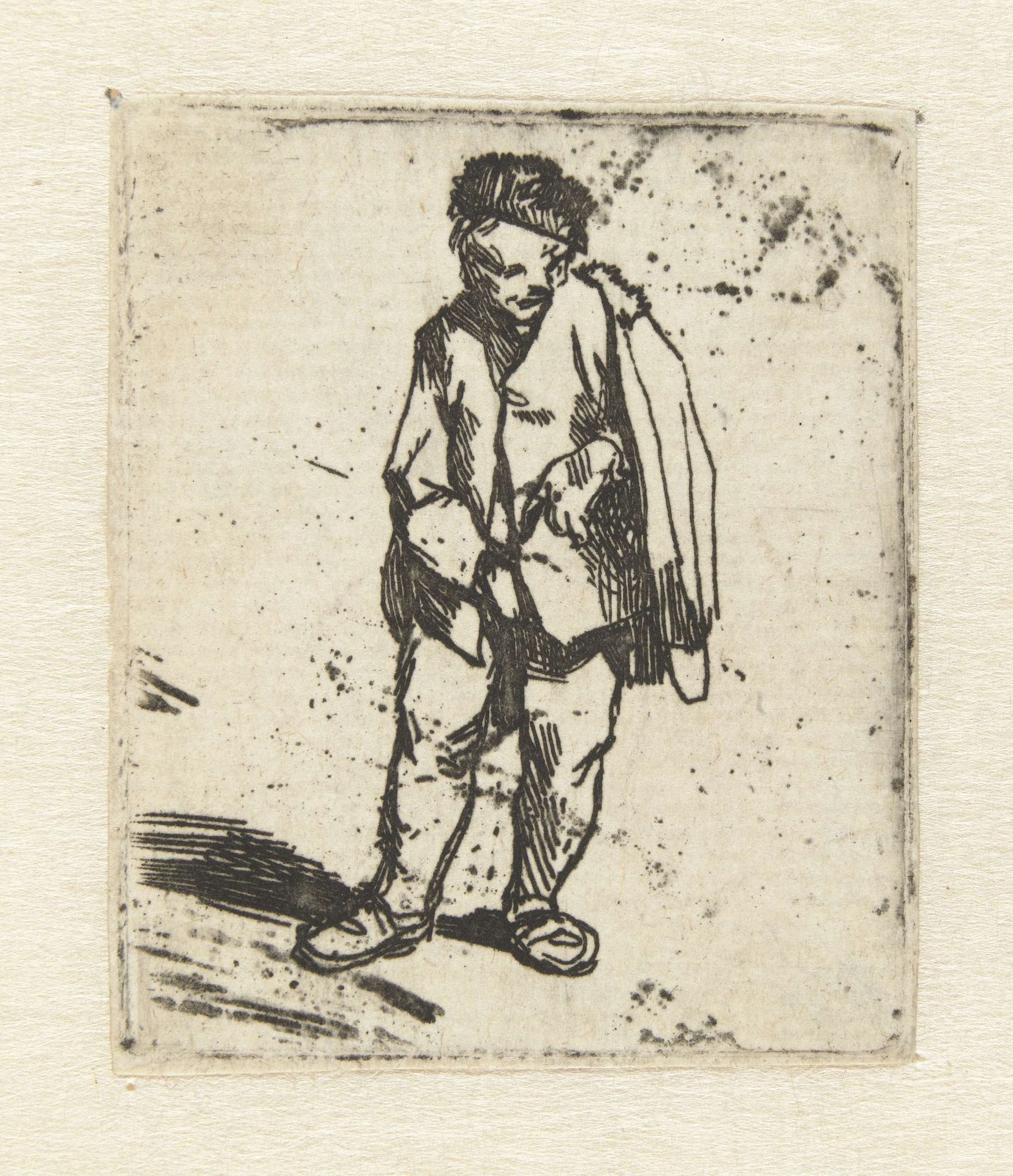 Staande man met mantel over schouder by Cornelis Bega