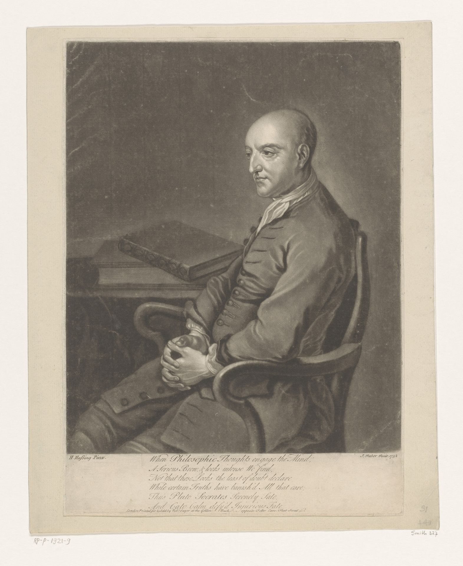 Portret van Humphrey Skelton by John (II) Faber
