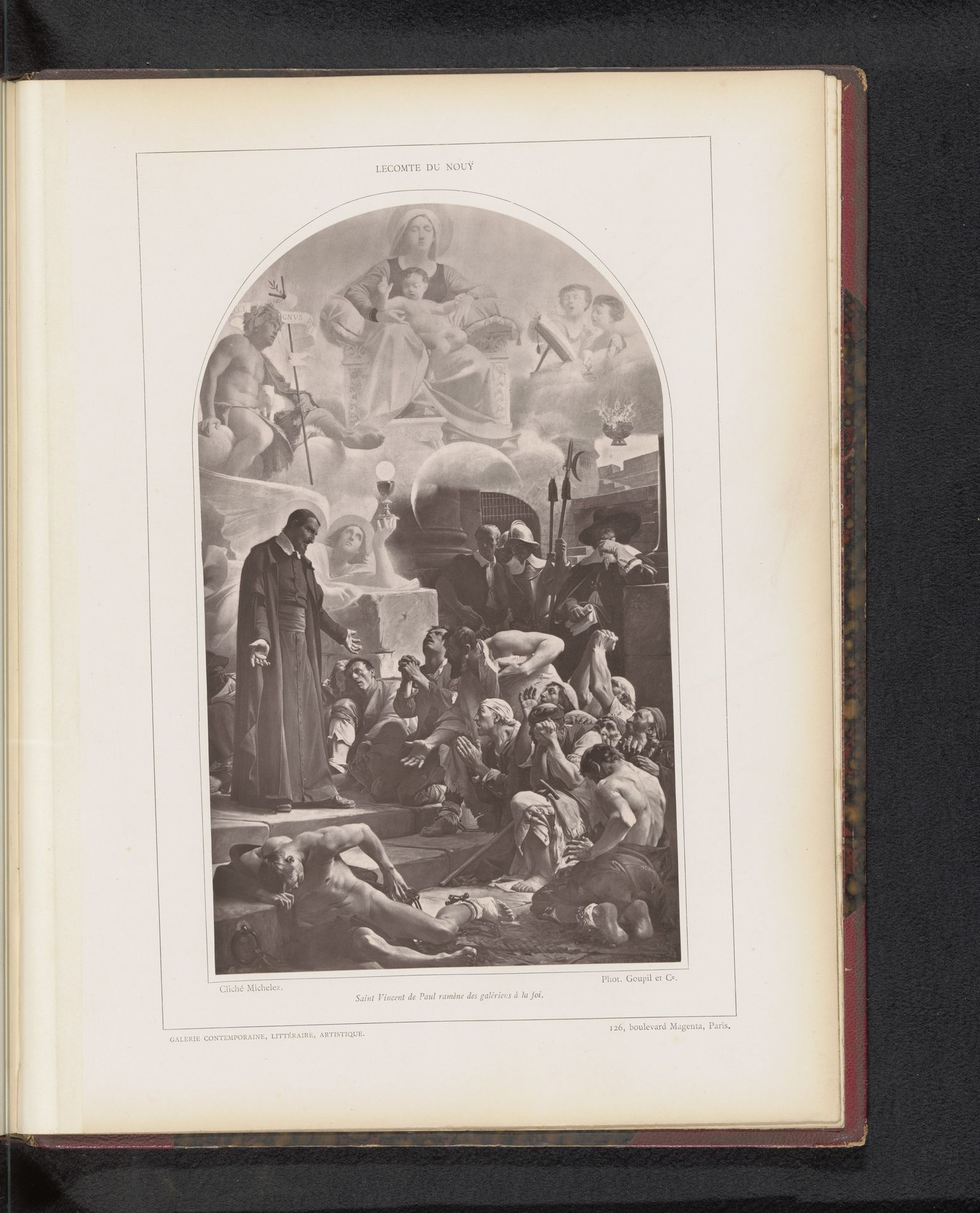 Reproductie van Saint Vincent de Paul remène des galéries à la foi door Jean-Jules-Antoine Lecomte du Noüy by Charles Michelez