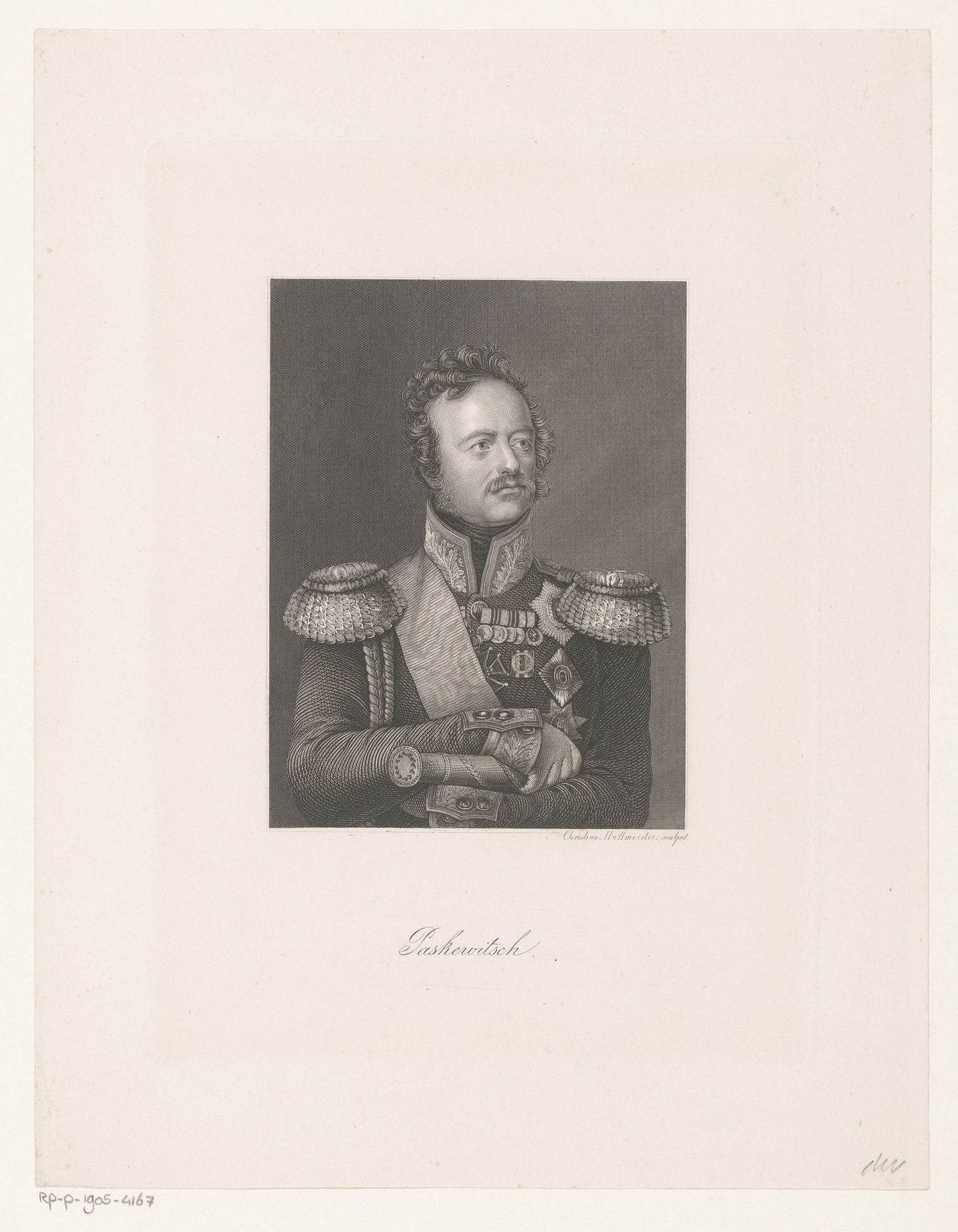 Portret van Iwan Fjodorowitsch Paskewitsch by Christian Hoffmeister